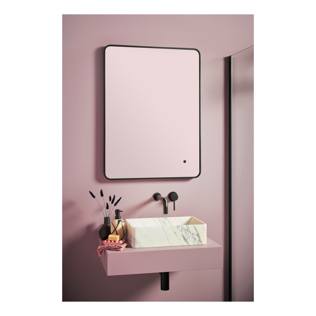 Scudo Alfie Black Soft Edge Led Mirror - lifestyle