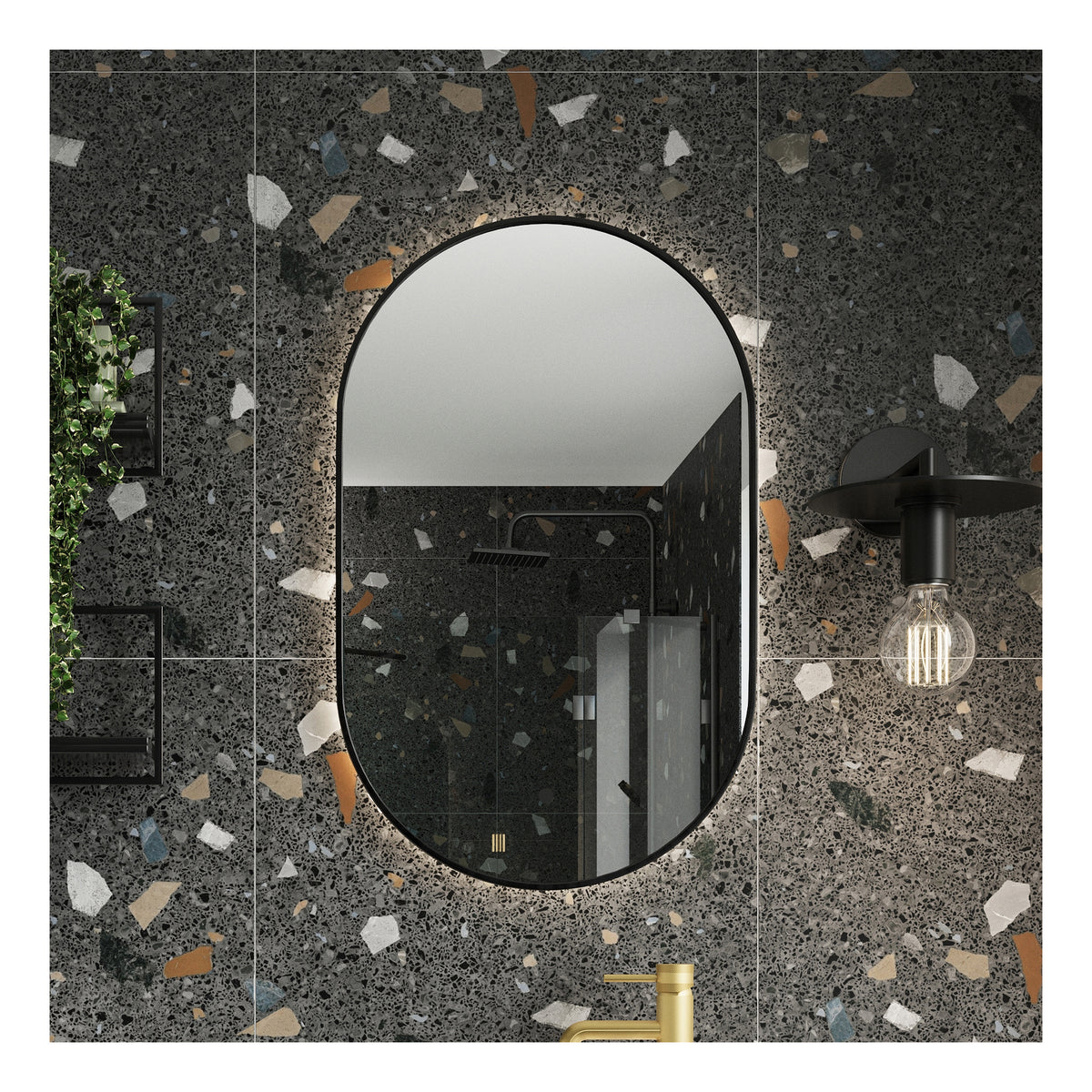 Scudo Aubrey 800mm x 500mm Led Mirror - lifestyle