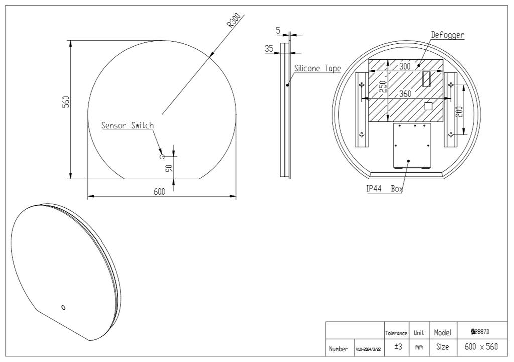 Scudo Alba LED Mirror