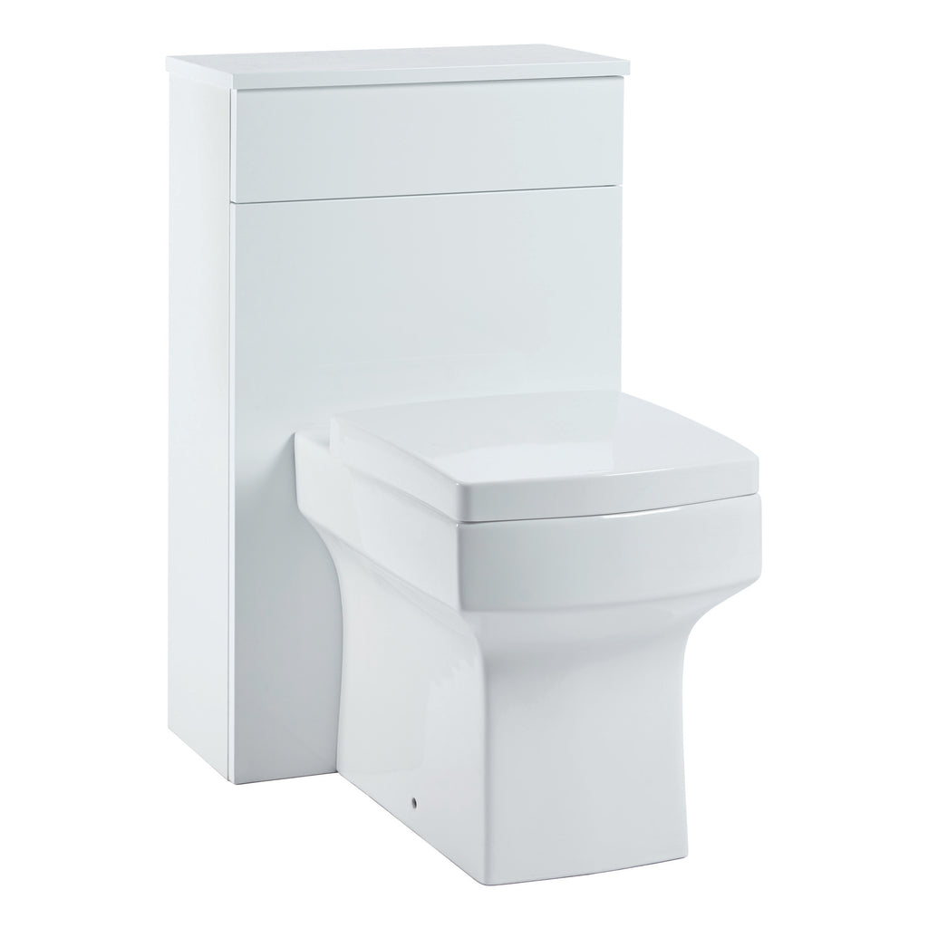 Scudo Muro 500mm Floor standing WC Unit, Gloss White