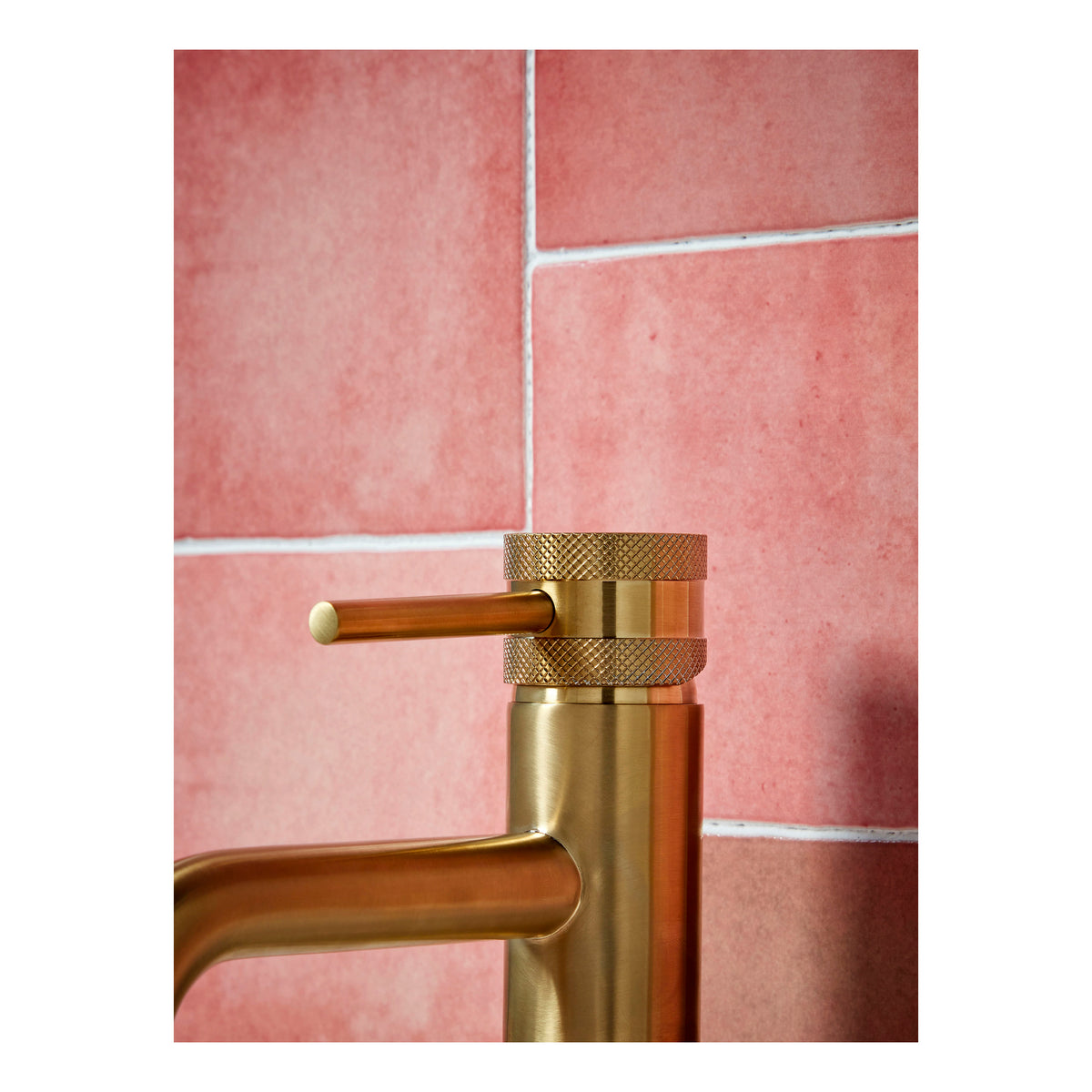 Scudo Core Mono Basin Mixer Tap, Brushed Brass - detail