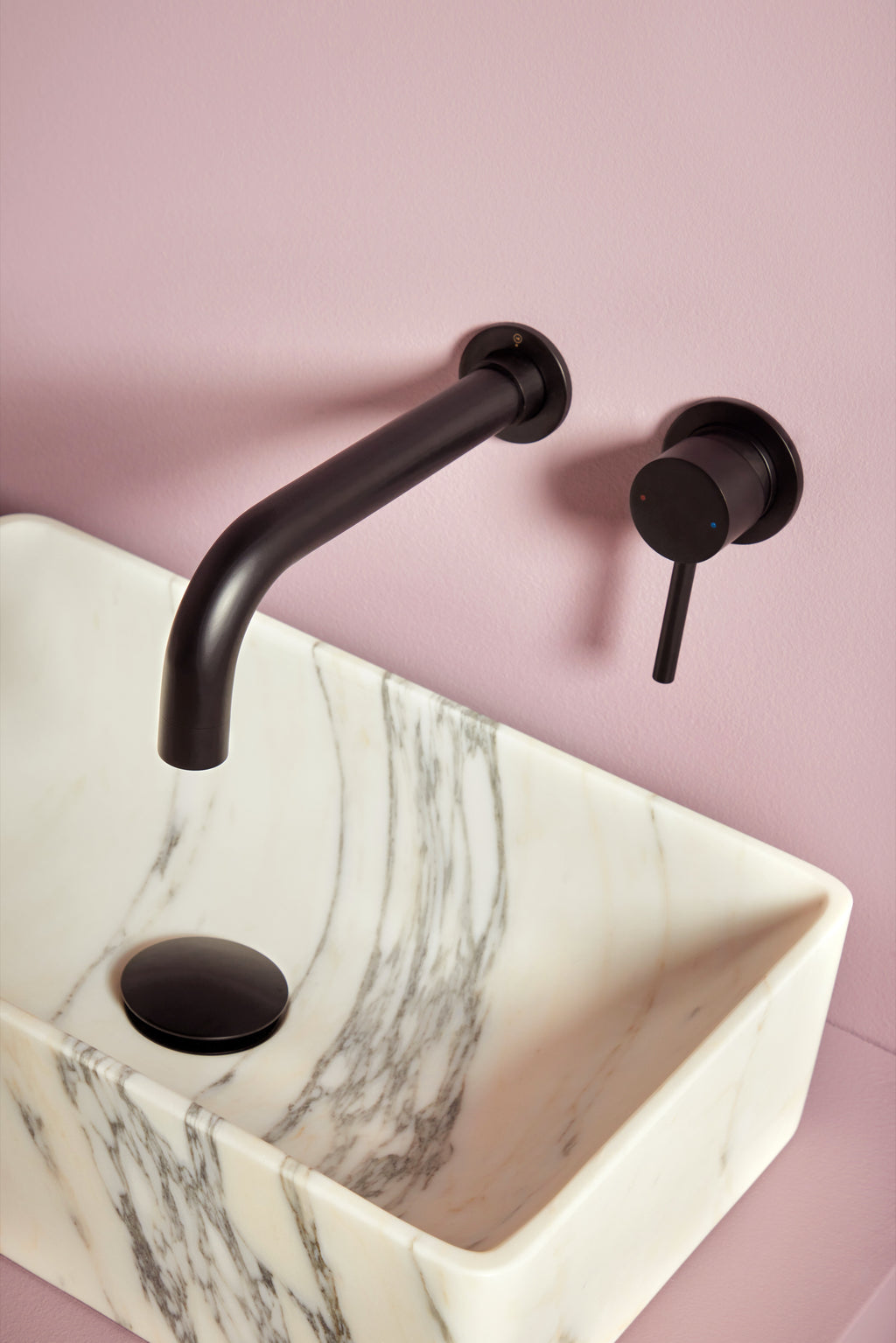 Scudo Core Wall Mounted Basin Mixer Tap - lifestyle