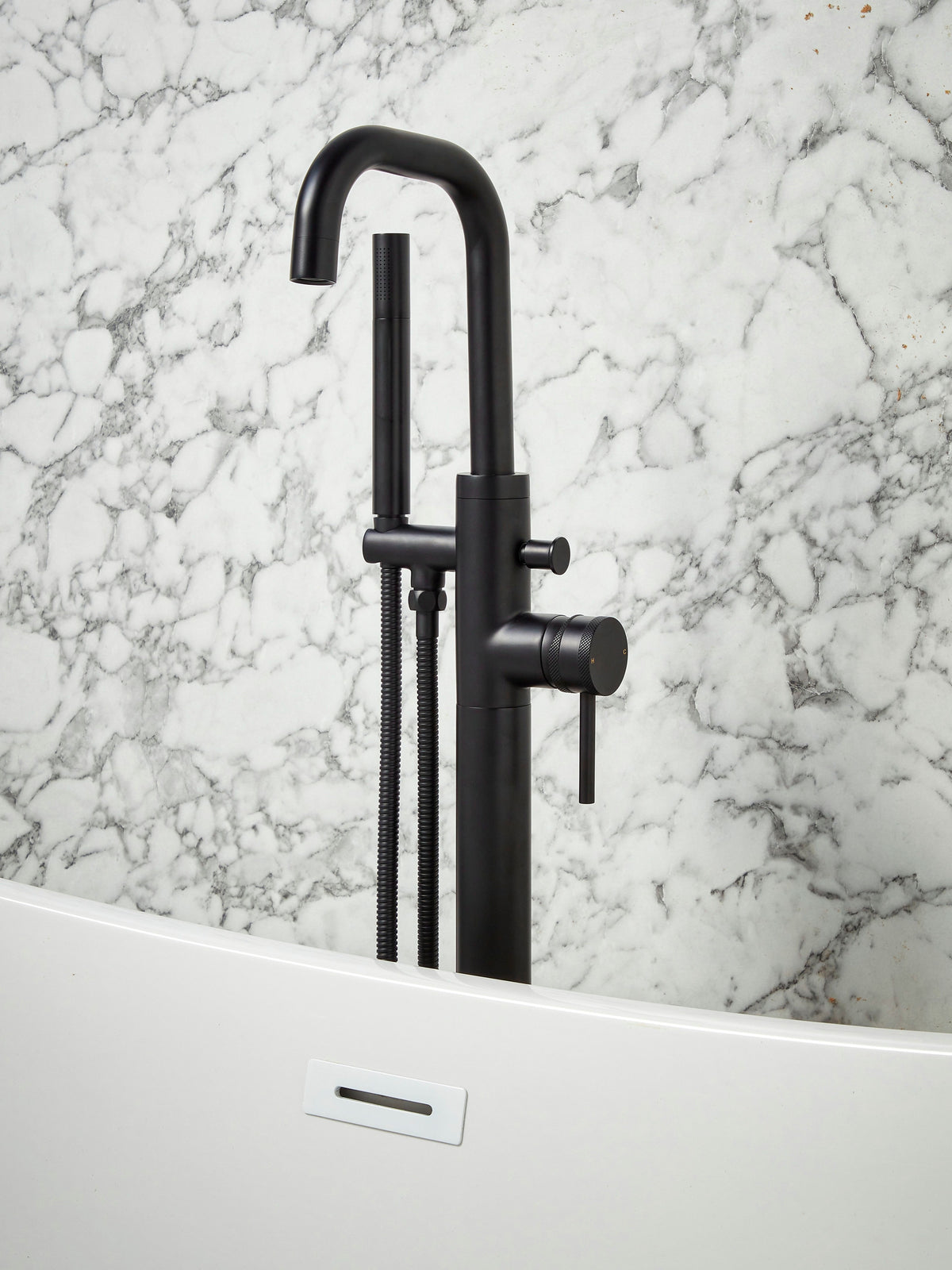 Scudo Core Freestanding Bath Shower Mixer Tap - lifestyle