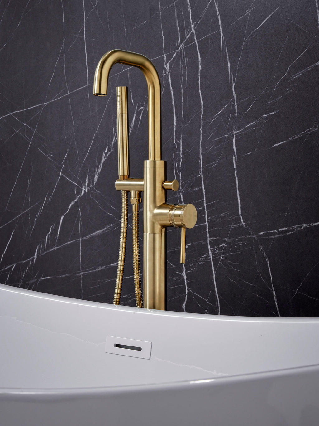Scudo Core Freestanding Bath Shower Mixer Tap - lifestyle