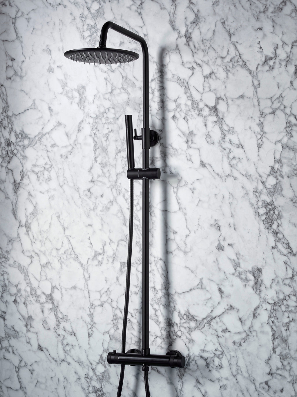 Scudo Core Round Rigid Riser Shower Kit - lifestyle