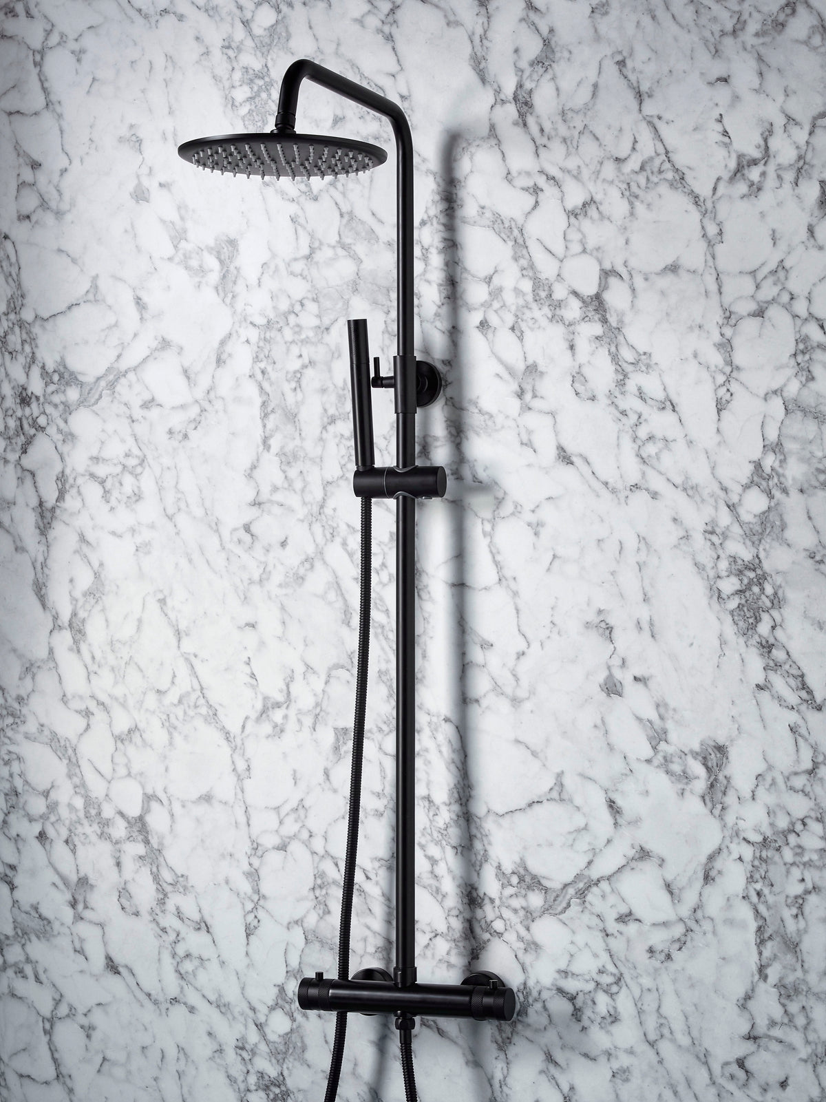 Scudo Core Round Rigid Riser Shower Kit - lifestyle