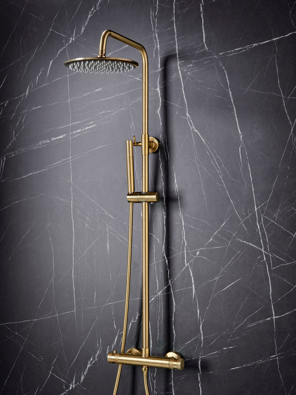 Scudo Core Round Rigid Riser Shower Kit - lifestyle