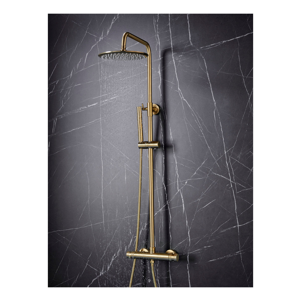 Scudo Core Round Rigid Riser Shower Kit - lifestyle