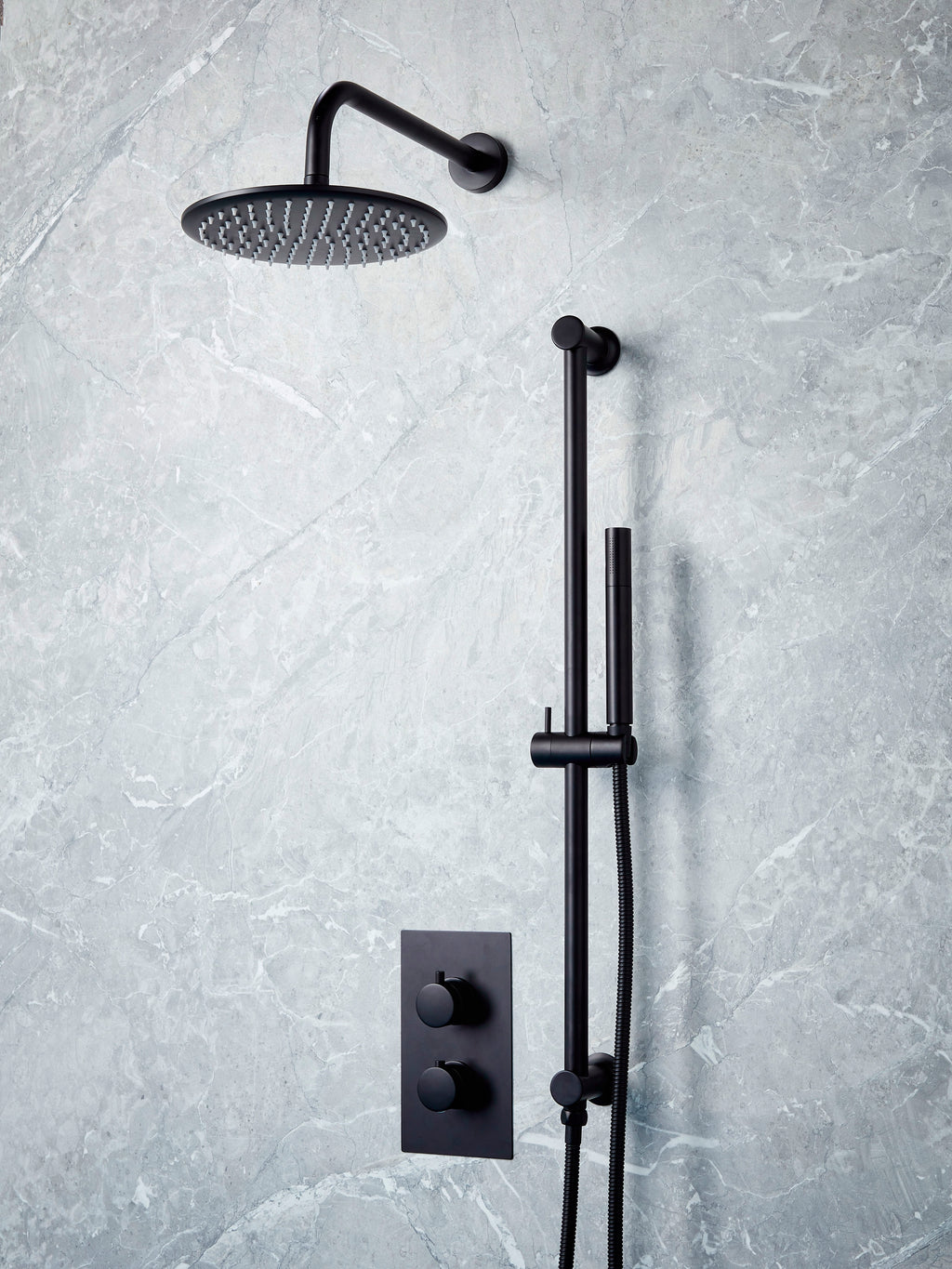 Scudo Core Round Handle With Head And Handset Riser Kit - lifestyle