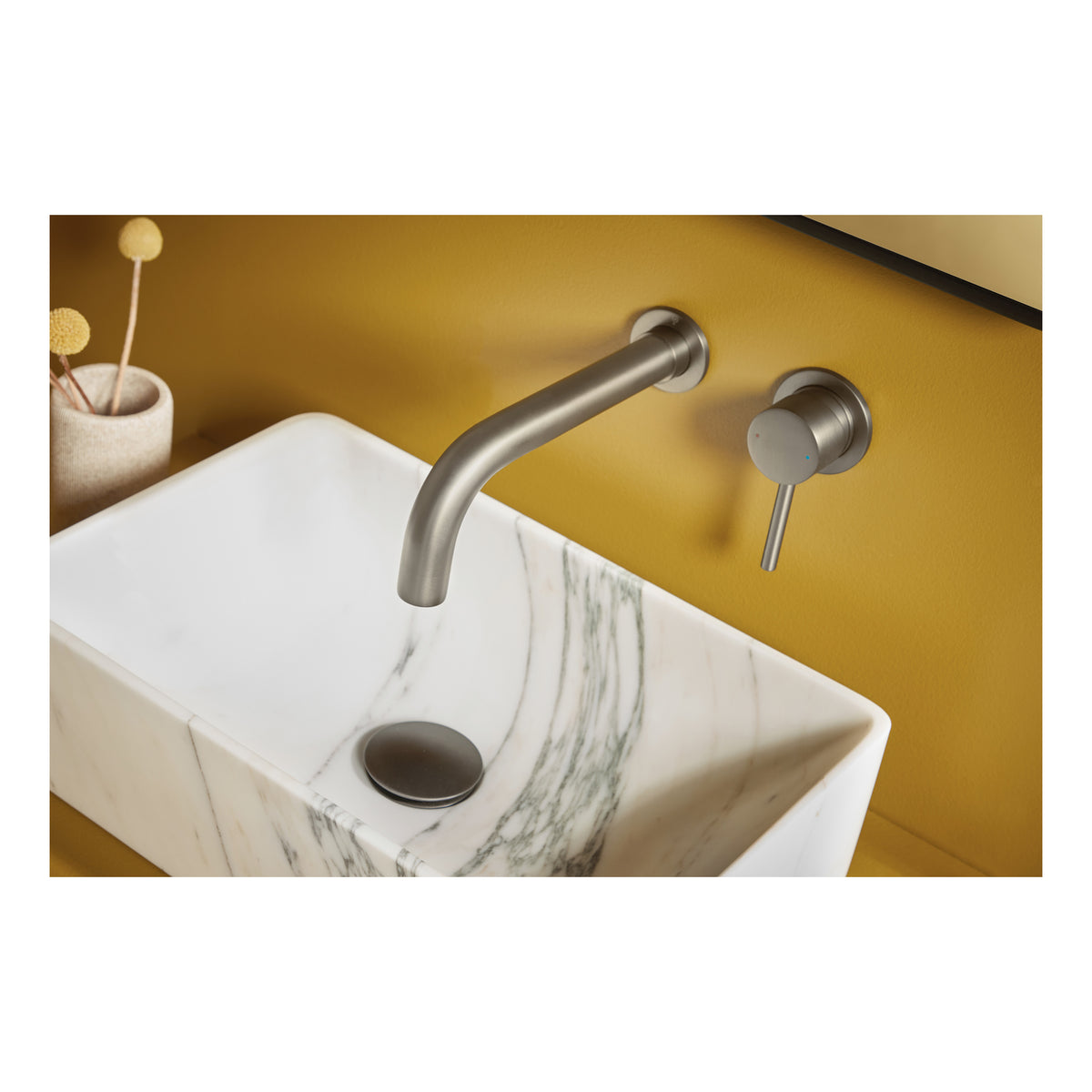 Scudo Core Wall Mounted Basin Tap - lifestyle