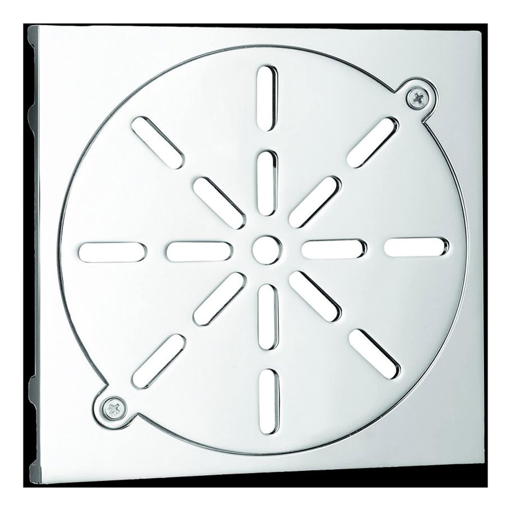 Stainless steel bathroom drain cover with slotted design ideal for shower and bathroom floor drainage systems. Durable and easy to clean.