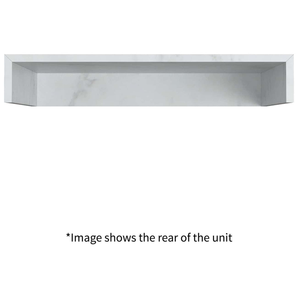 Polished marble bathroom shelf for modern bathroom storage and decor. High-quality white marble wall-mounted shelf perfect for holding toiletries, towels, or decorative items.