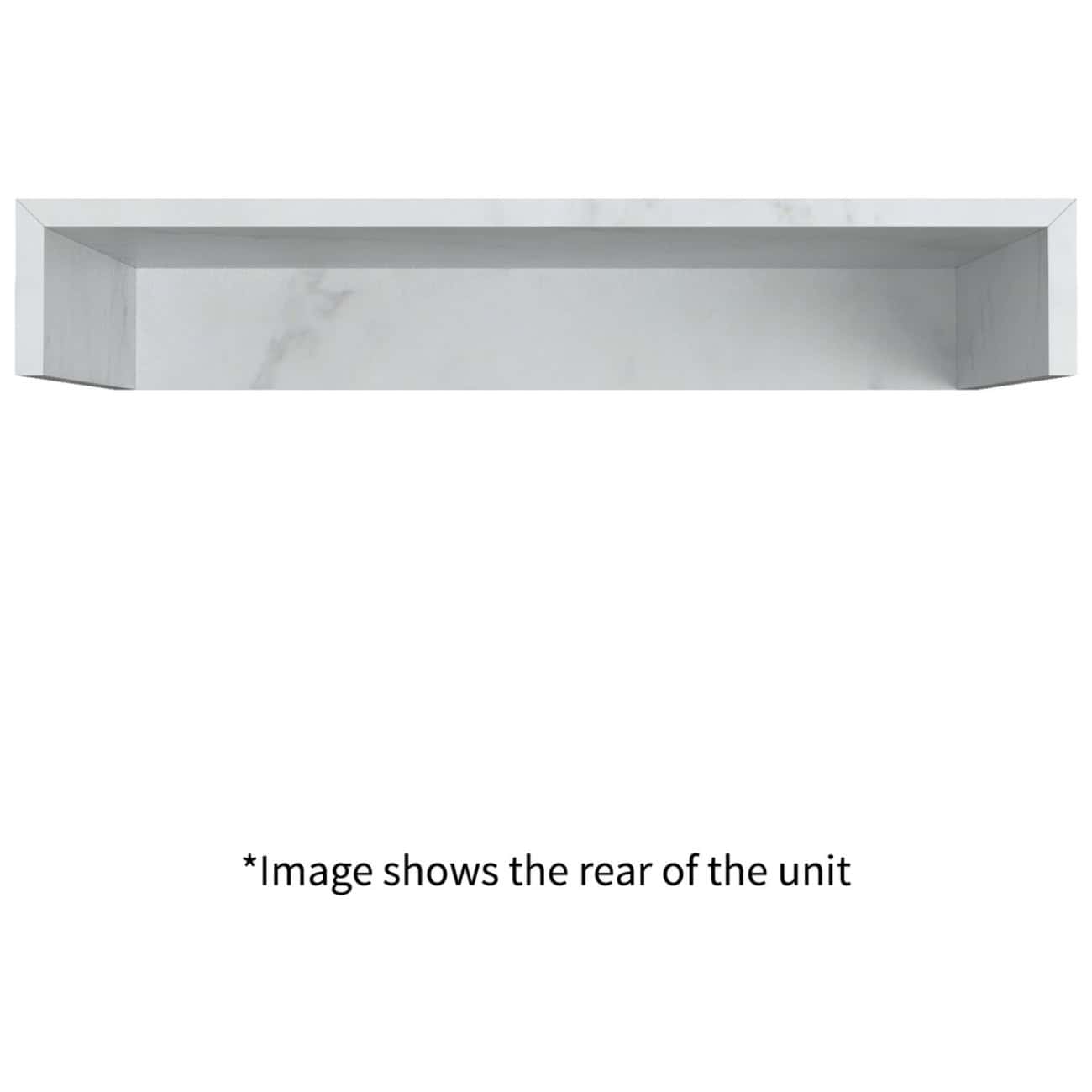 Polished marble bathroom shelf for modern bathroom storage and decor. High-quality white marble wall-mounted shelf perfect for holding toiletries, towels, or decorative items.