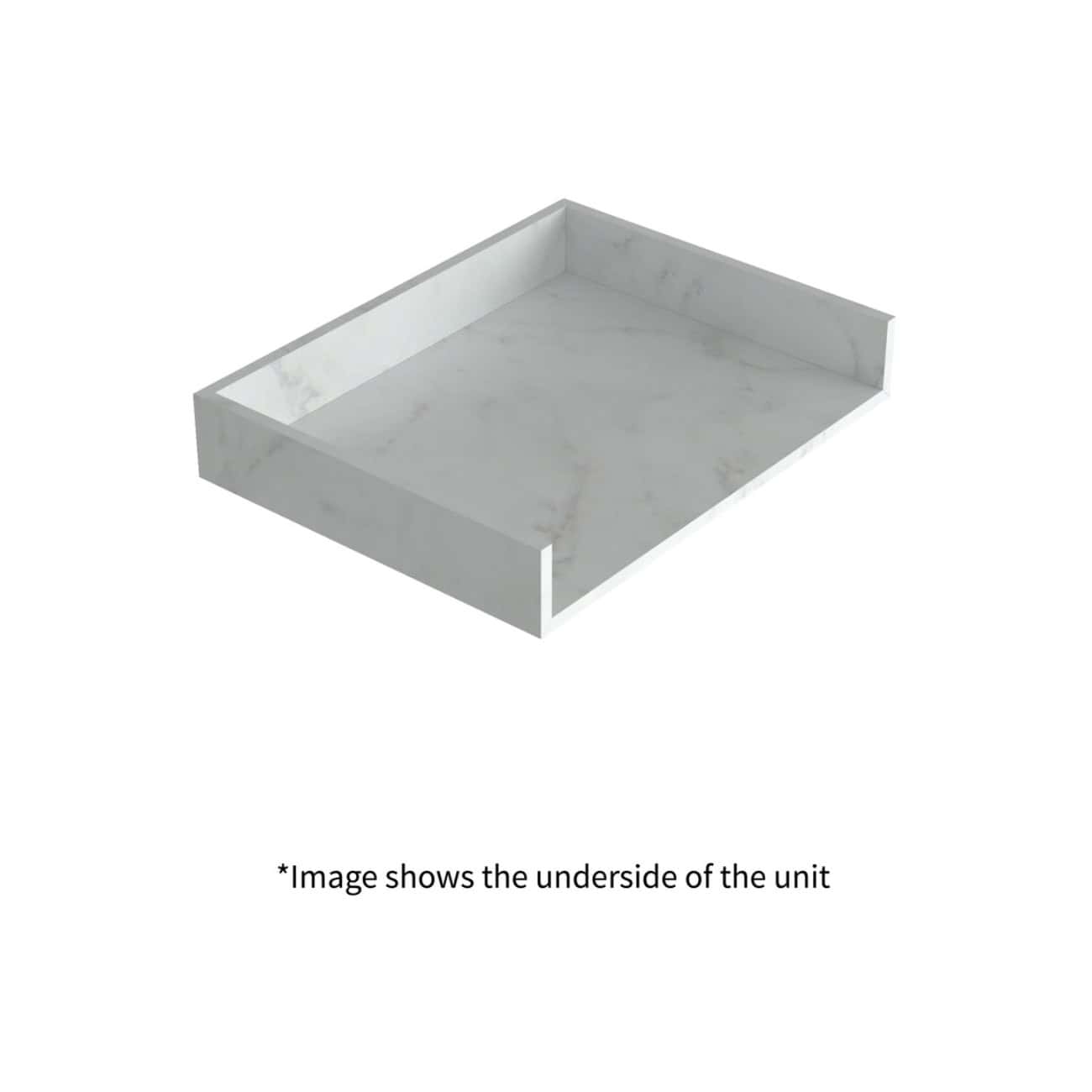 High-quality marble bathroom tray with raised edges, ideal for organising toiletries and accessories in a modern bathroom setting. Durable and stylish, perfect for elegant bathroom designs.