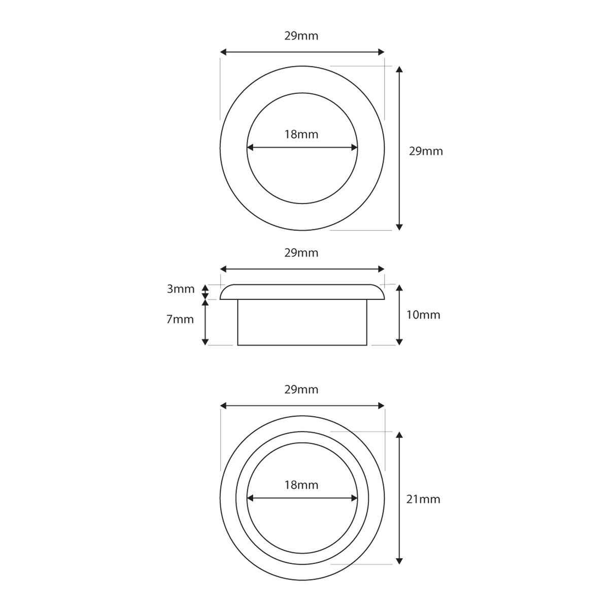 Scudo Round Overflow Insert