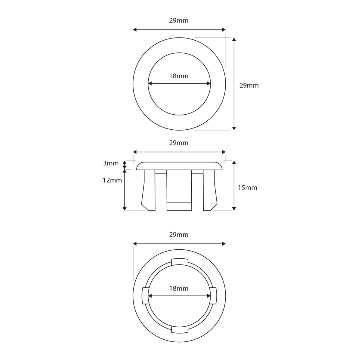 Scudo Round Overflow Insert