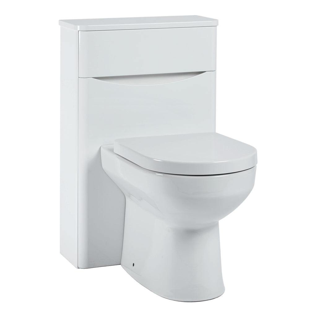 Scudo Bella 500mm Floor standing Wc Unit, Gloss White