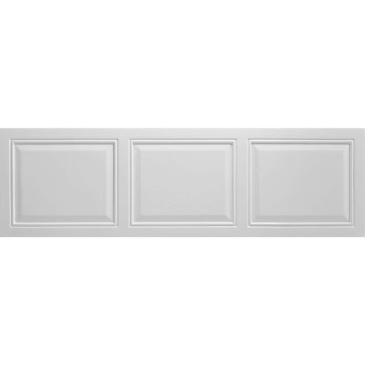 Elegant white bathroom wall panel with classic moulded rectangular design for a sophisticated bathroom aesthetic.