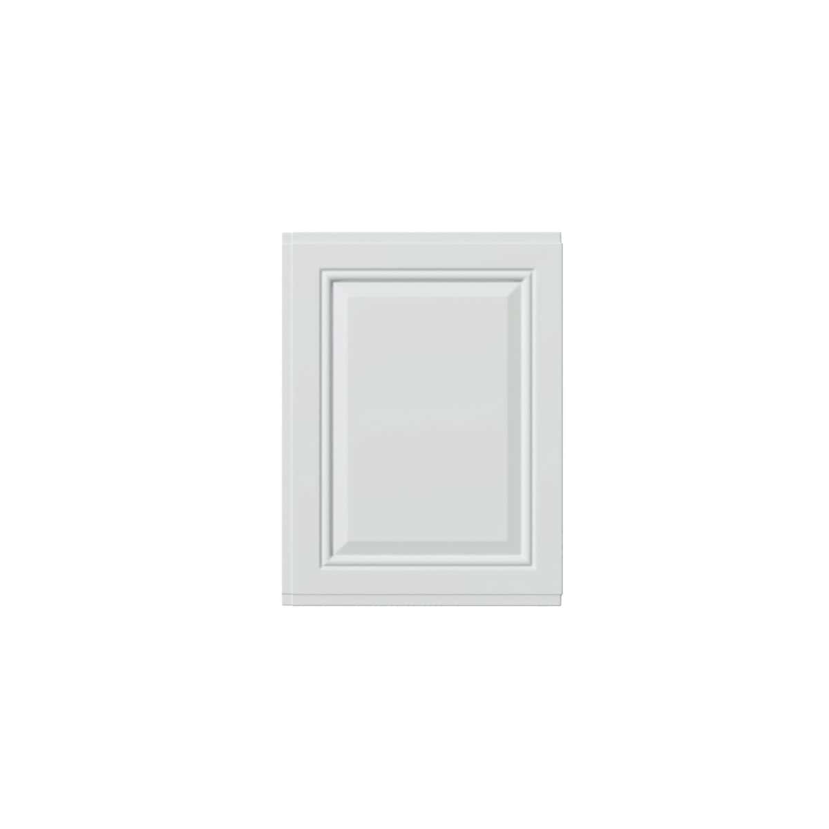 White bathroom cabinet with classic moulded panel door for stylish bathroom storage.