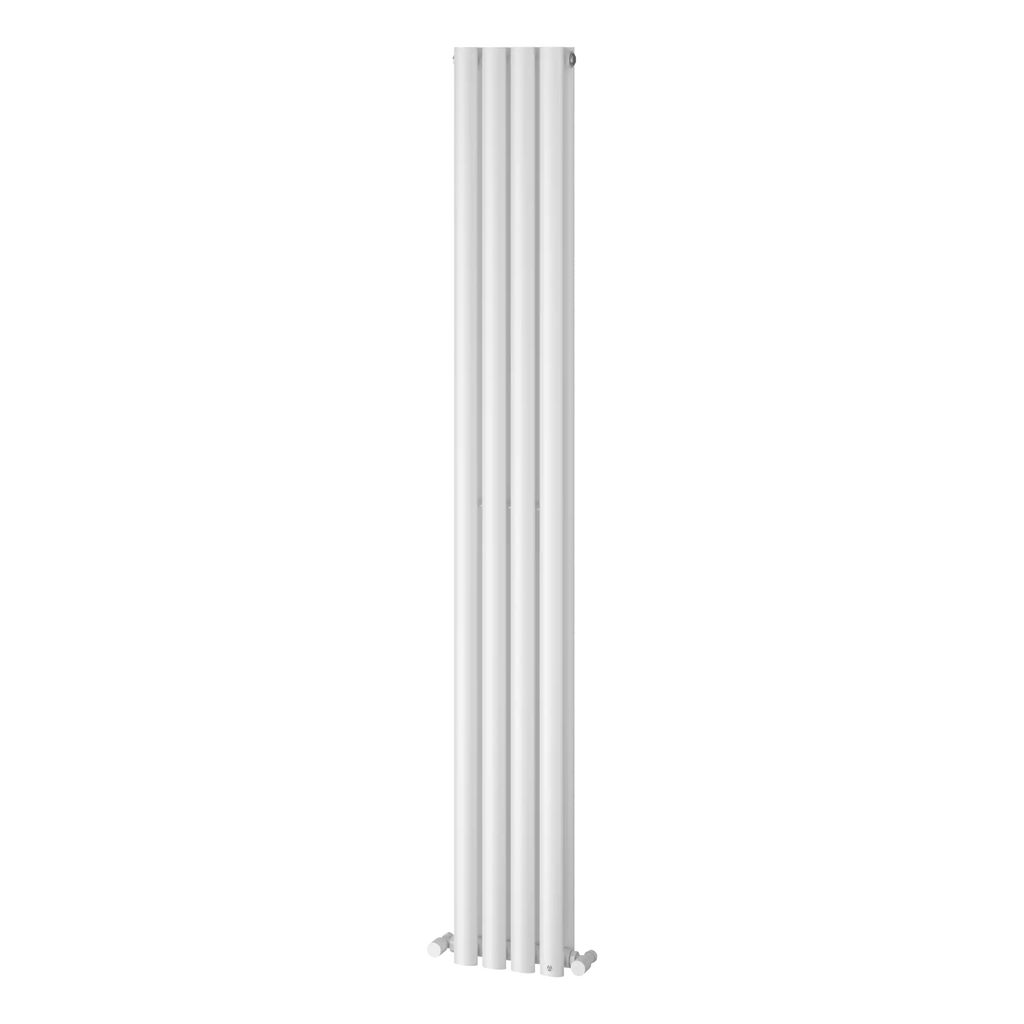 Vertical chrome bathroom towel radiator, modern heated towel warmer for bathrooms, Bubly Bathrooms design.