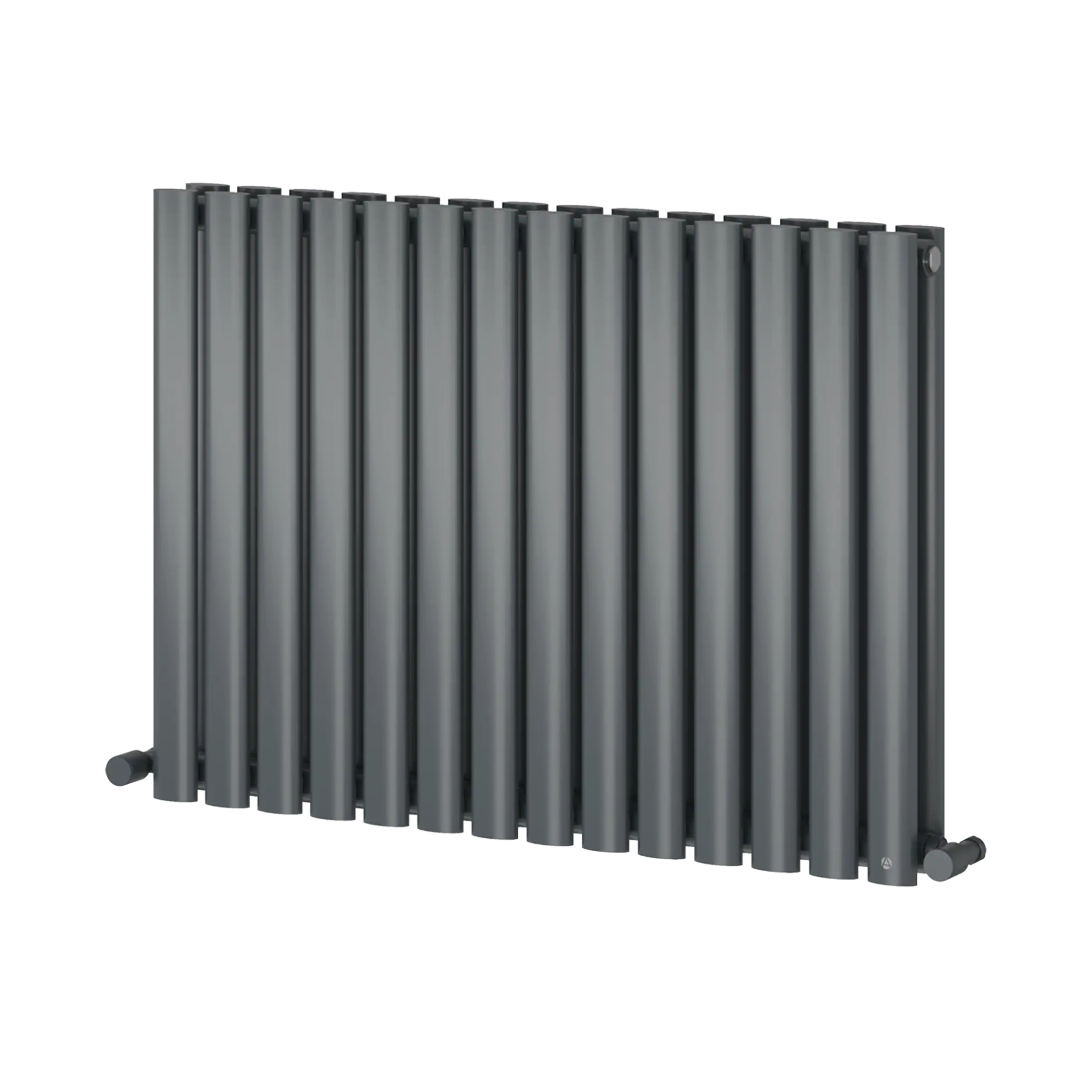 Vintage black radiator for bathroom heating and design accents.