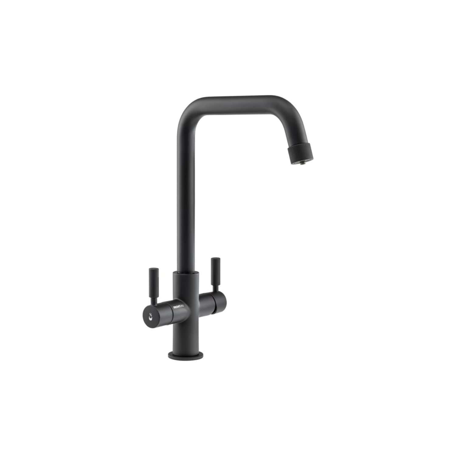 Sleek black kitchen mixer tap with modern design, touch control and high spout, ideal for contemporary bathrooms and kitchens. Durable finish for everyday use and easy cleaning.