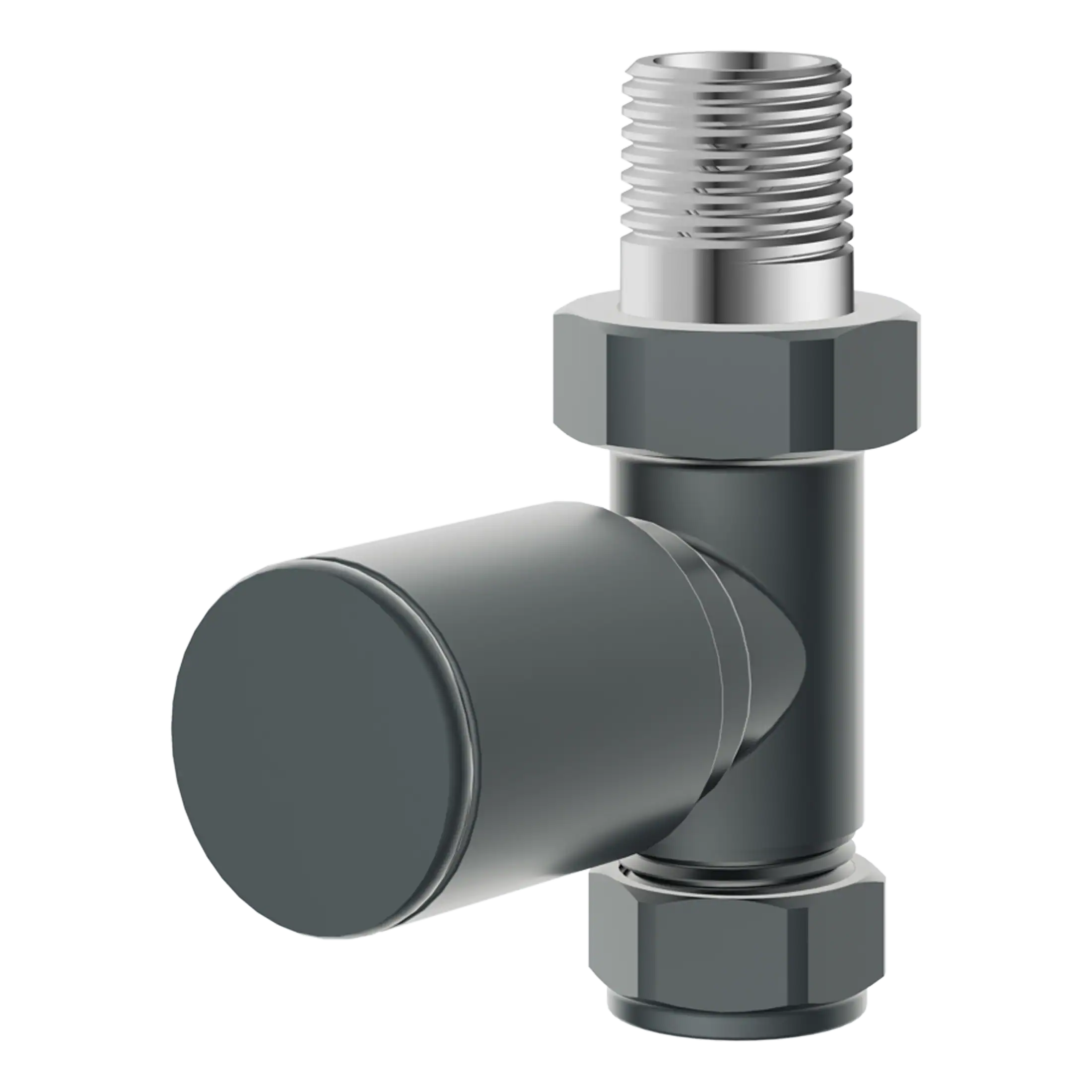 Aqualla Round Straight Radiator Valves