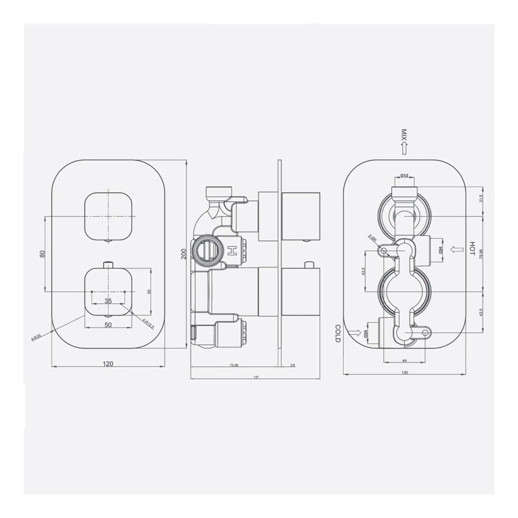 High-quality bathroom plumbing diagram with precise measurements, suitable for bathroom installations and renovations. Perfect for plumbing professionals and home improvement projects.