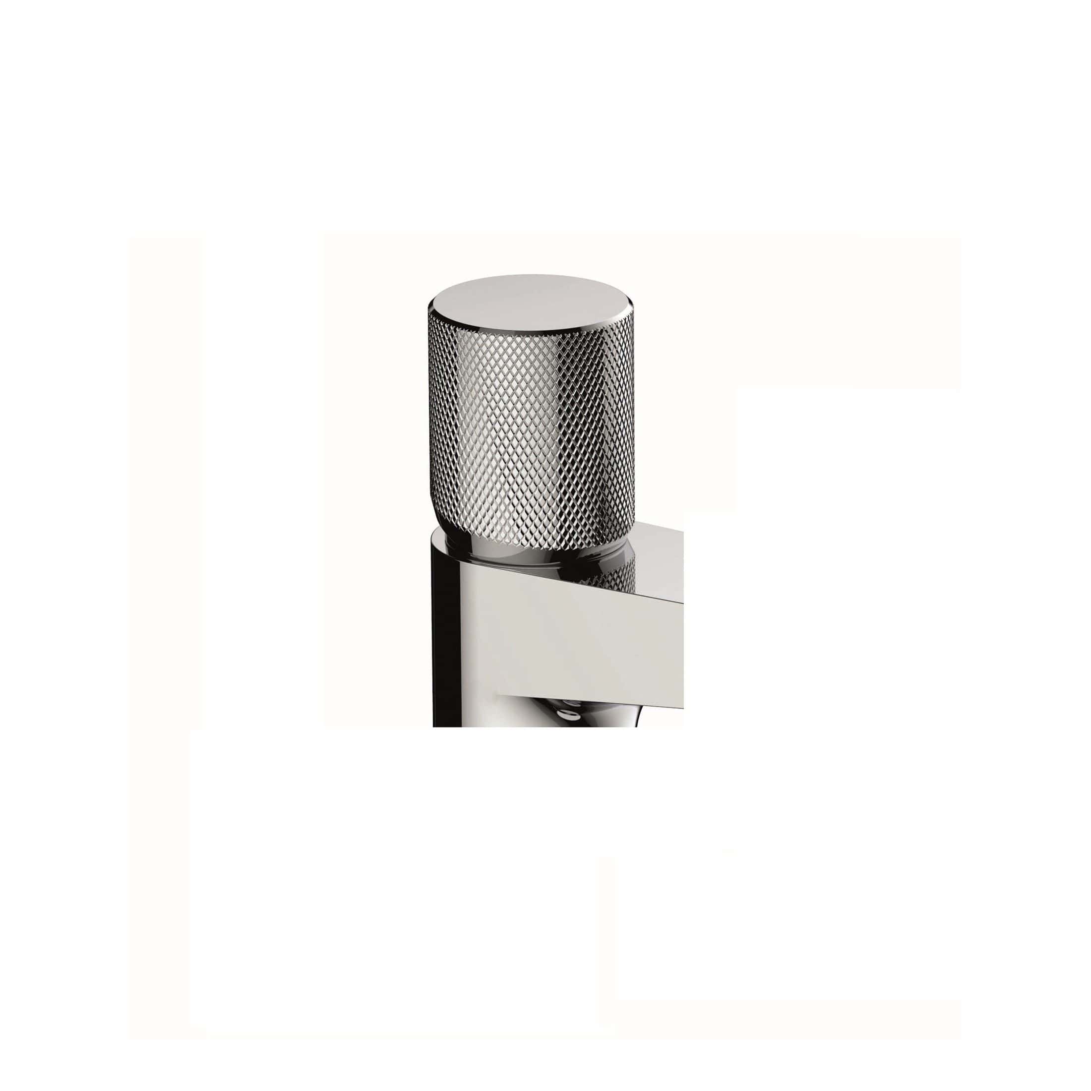Polished chrome bathroom faucet aerator with a textured mesh aerator for optimal water flow. Modern, sleek design perfect for contemporary bathroom fixtures.