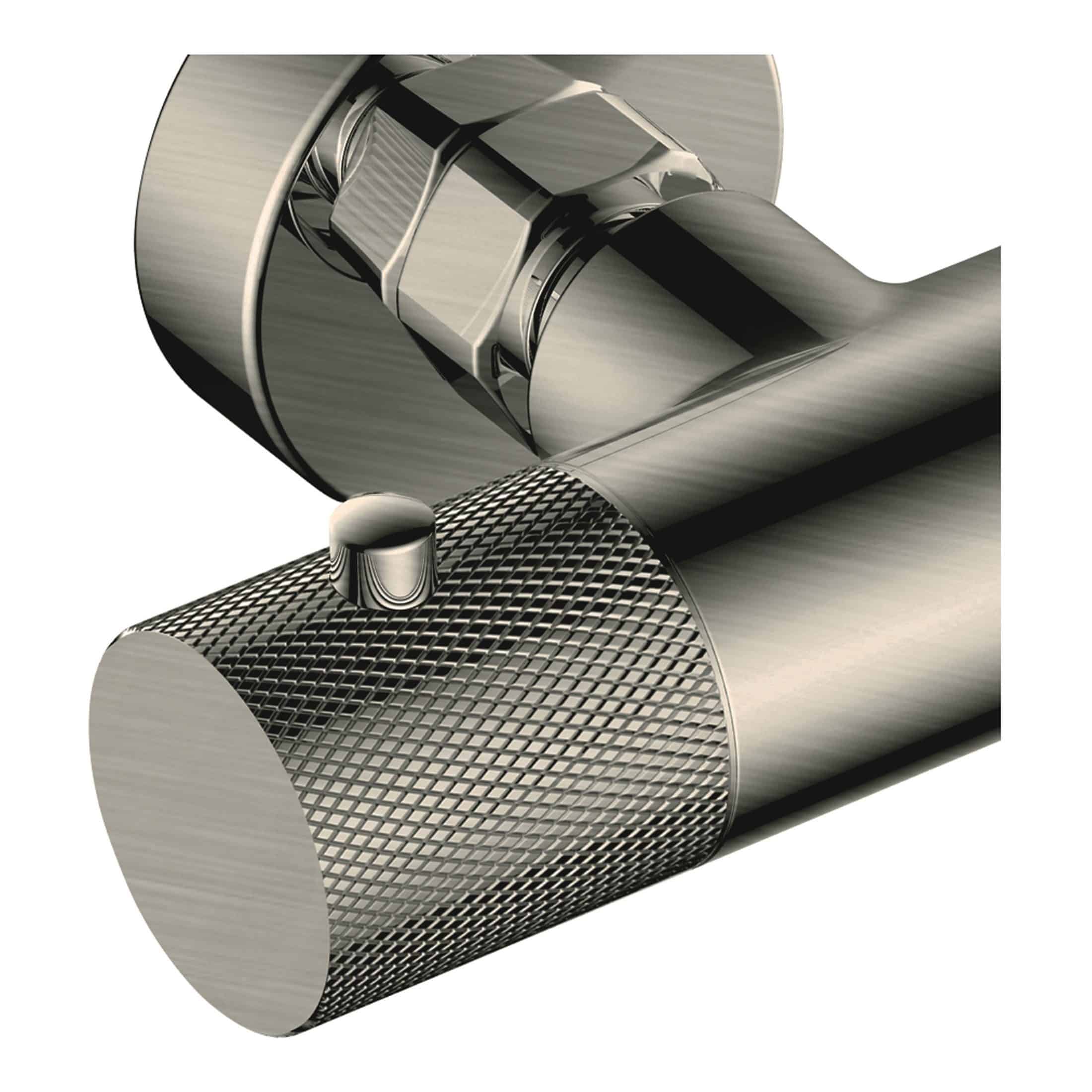 Sleek stainless steel kitchen mixer tap with modern design and textured handle, ideal for contemporary bathroom or kitchen renovation projects. Durable, stylish, and easy to install.
