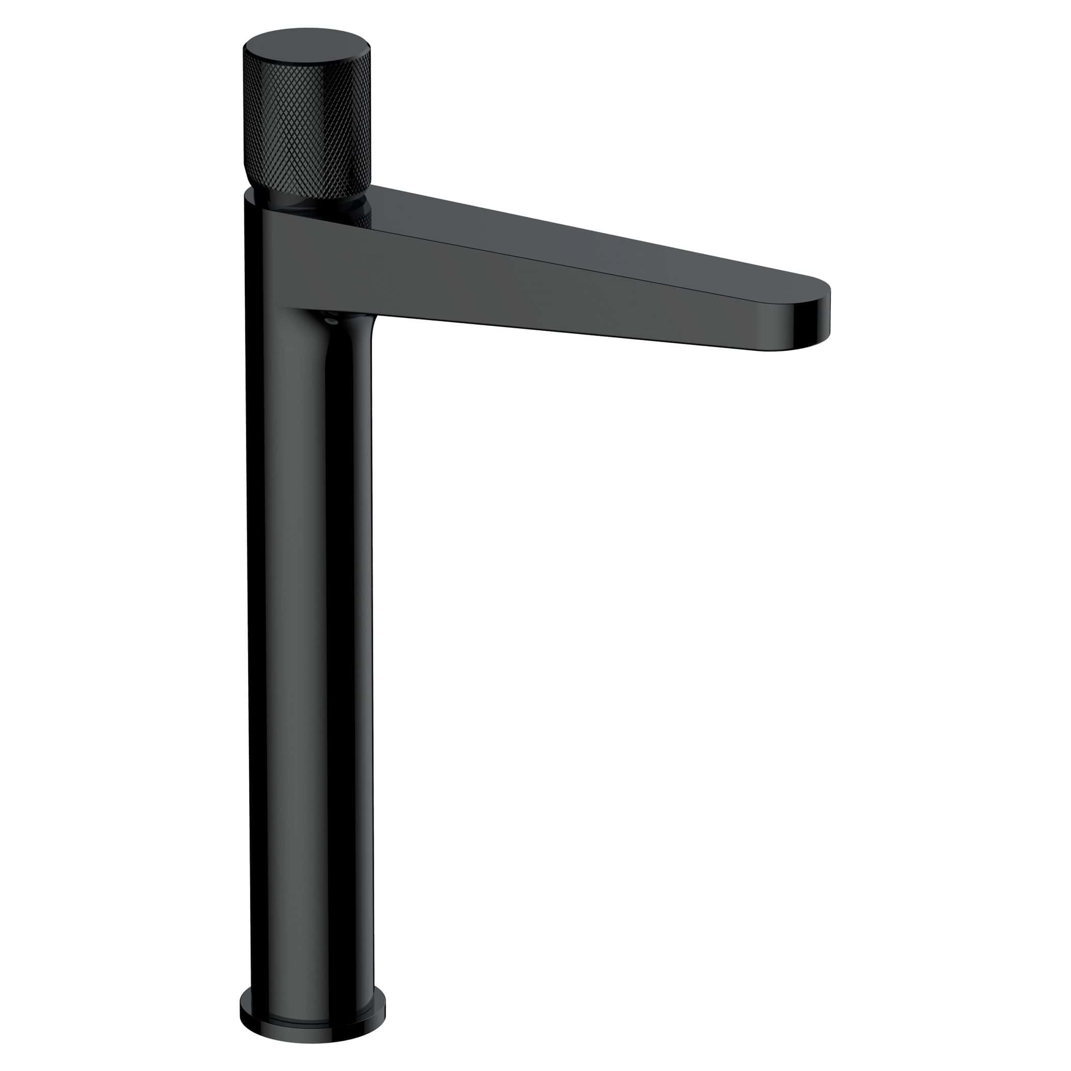 Sleek black bathroom tap with modern design, ideal for contemporary bathrooms and stylish sink installations. Perfect for enhancing bathroom aesthetics with durable material.