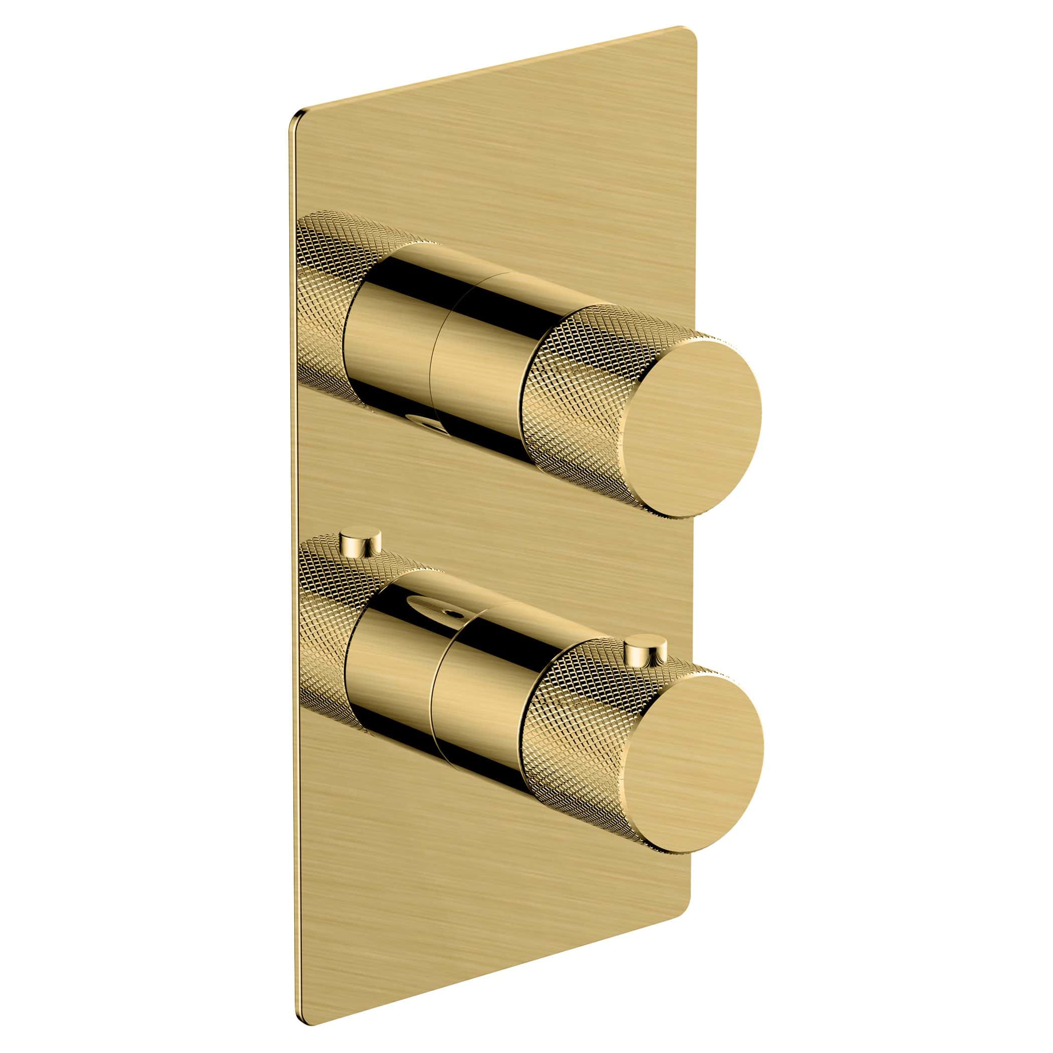 Luxurious gold shower valve for premium bathroom fittings, designed for modern Bubly Bathrooms. High-quality, elegant fixtures to elevate your bathroom décor.