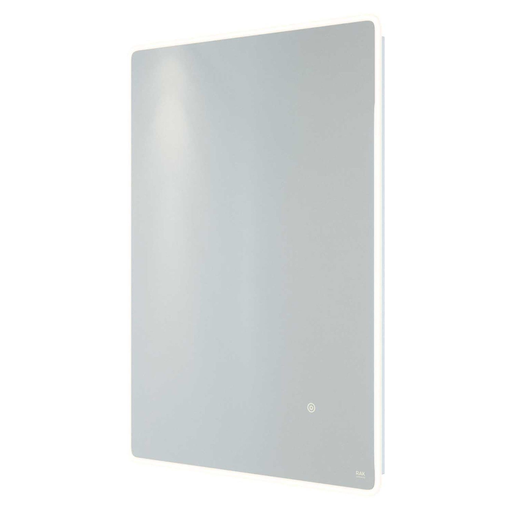 Sleek modern bathroom mirror with integrated LED lighting, perfect for contemporary Bubly bathrooms and enhancing space with stylish bathroom accessories.