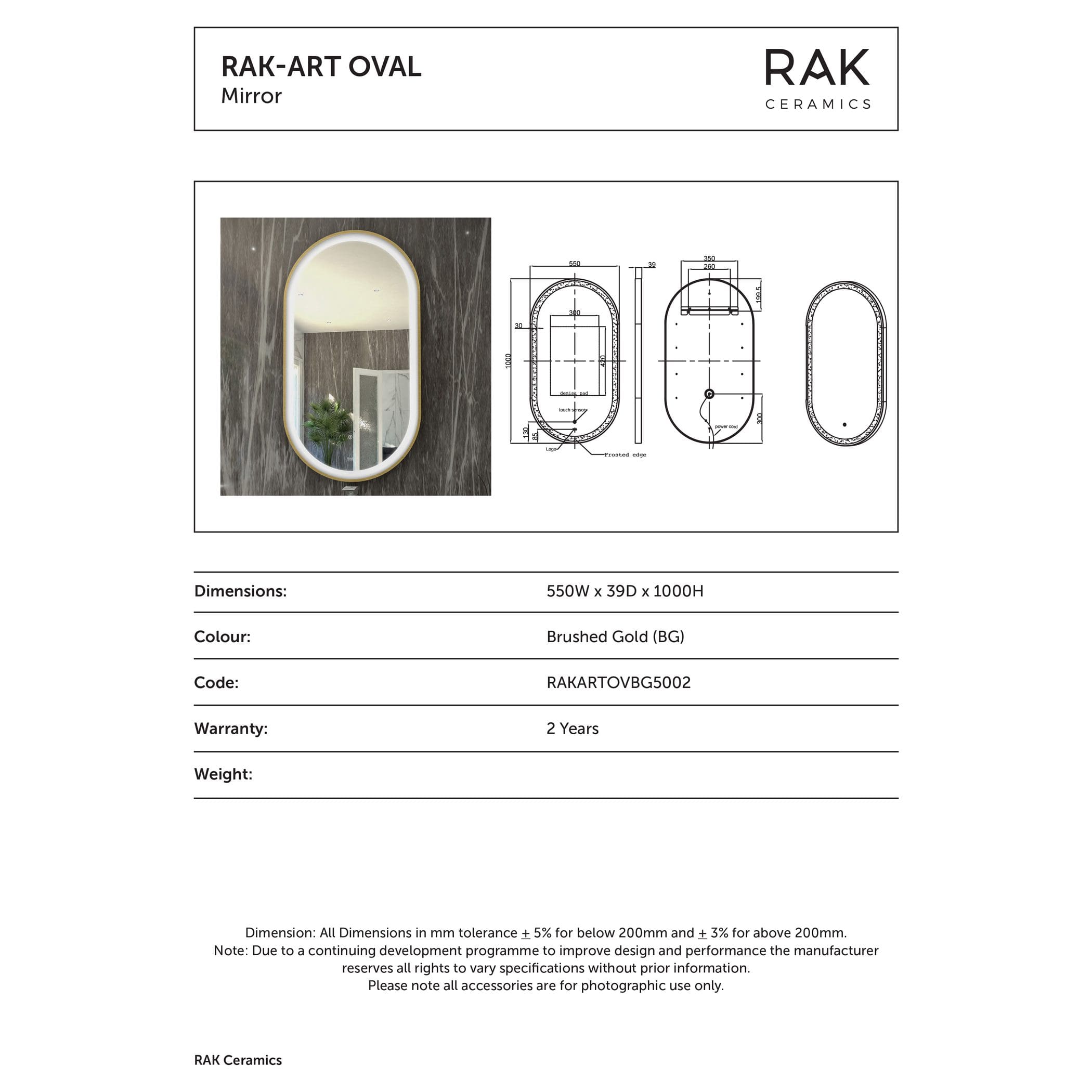 Elegant oval bathroom mirror with LED lighting, brushed gold finish, and sleek modern design, perfect for contemporary bathroom decor and adding a touch of luxury.