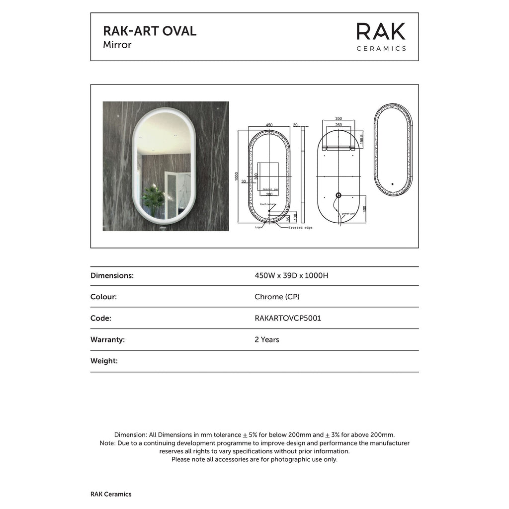 Sleek oval bathroom mirror with integrated LED lighting, ideal for modern bathrooms and creating a stylish, functional space.