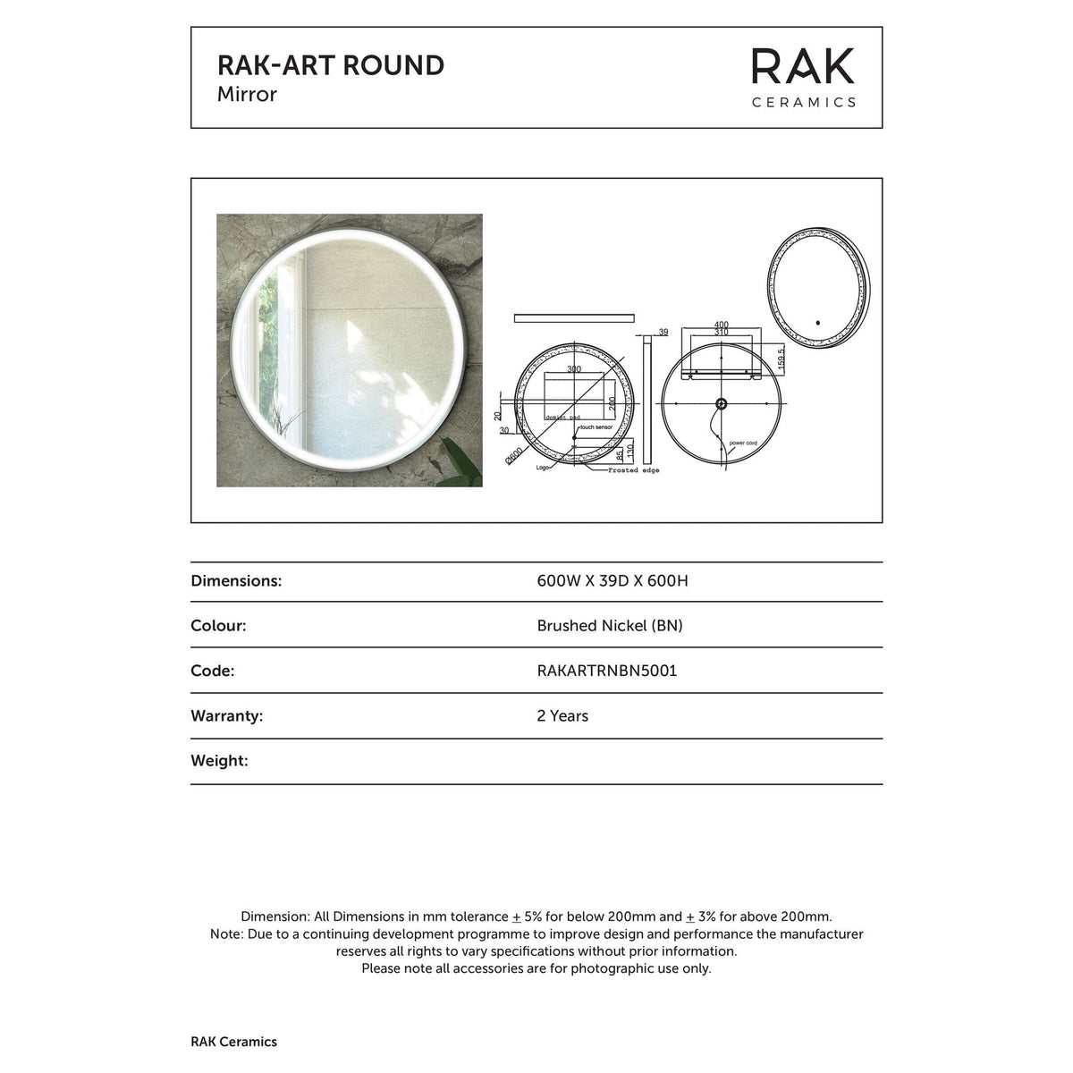 Sleek round LED mirror with ambient lighting, modern bathroom design, ideal for contemporary interiors, featuring detailed technical specifications and modern aesthetic.