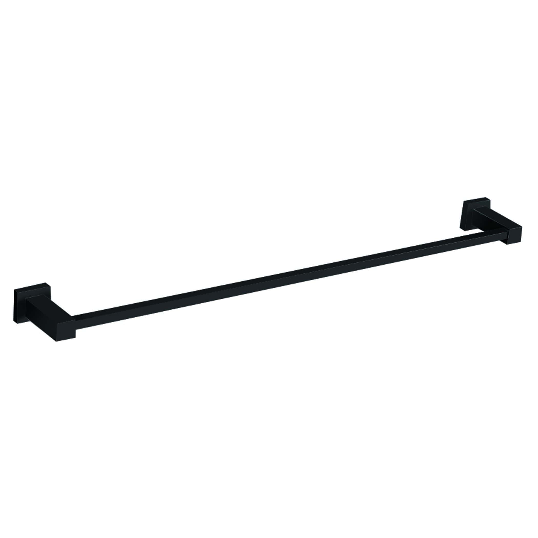 Modern black bathroom towel rail for stylish and functional bathroom decor. Suitable for hand towels and bath towels, offering a sleek and contemporary look. Perfect for enhancing bathroom organisation.