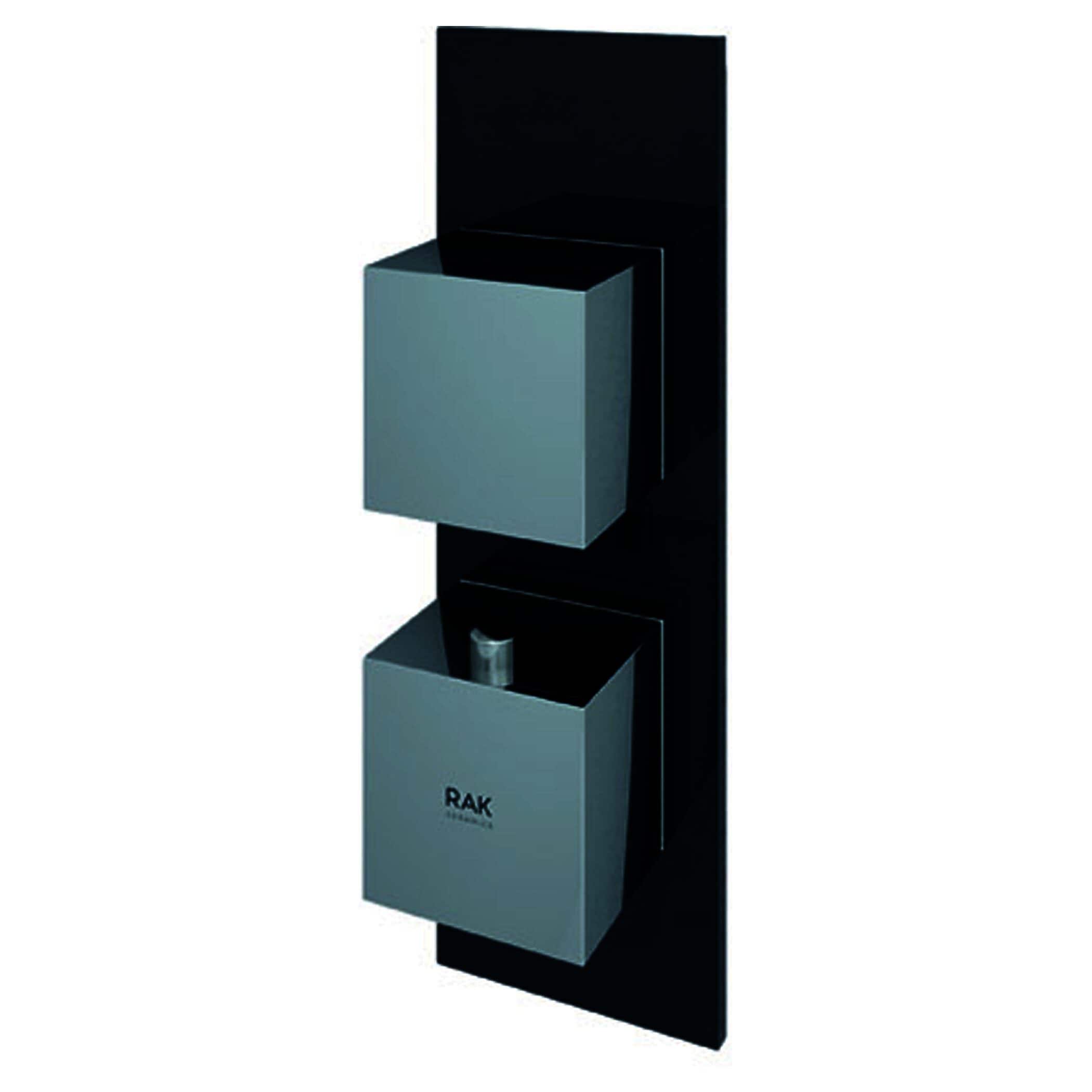 Sleek black and grey bathroom wall-mounted storage units, perfect for modern bathrooms and hygiene essentials, with stylish aesthetics and functional design by Bubly Bathrooms.