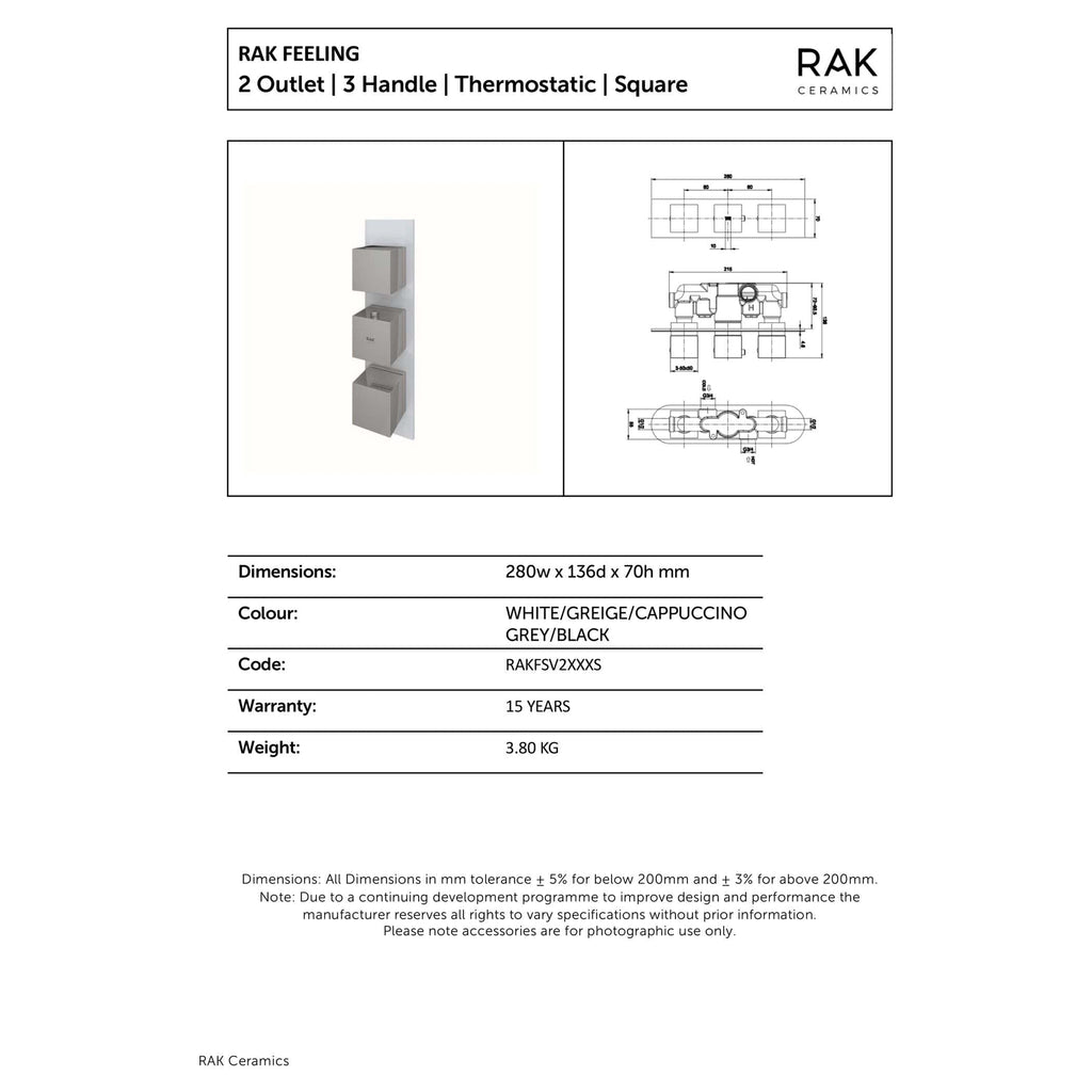 Contemporary bathroom wall-mounted fixture with three square ceramic outlets featuring modern handles, perfect for stylish bathroom decor.