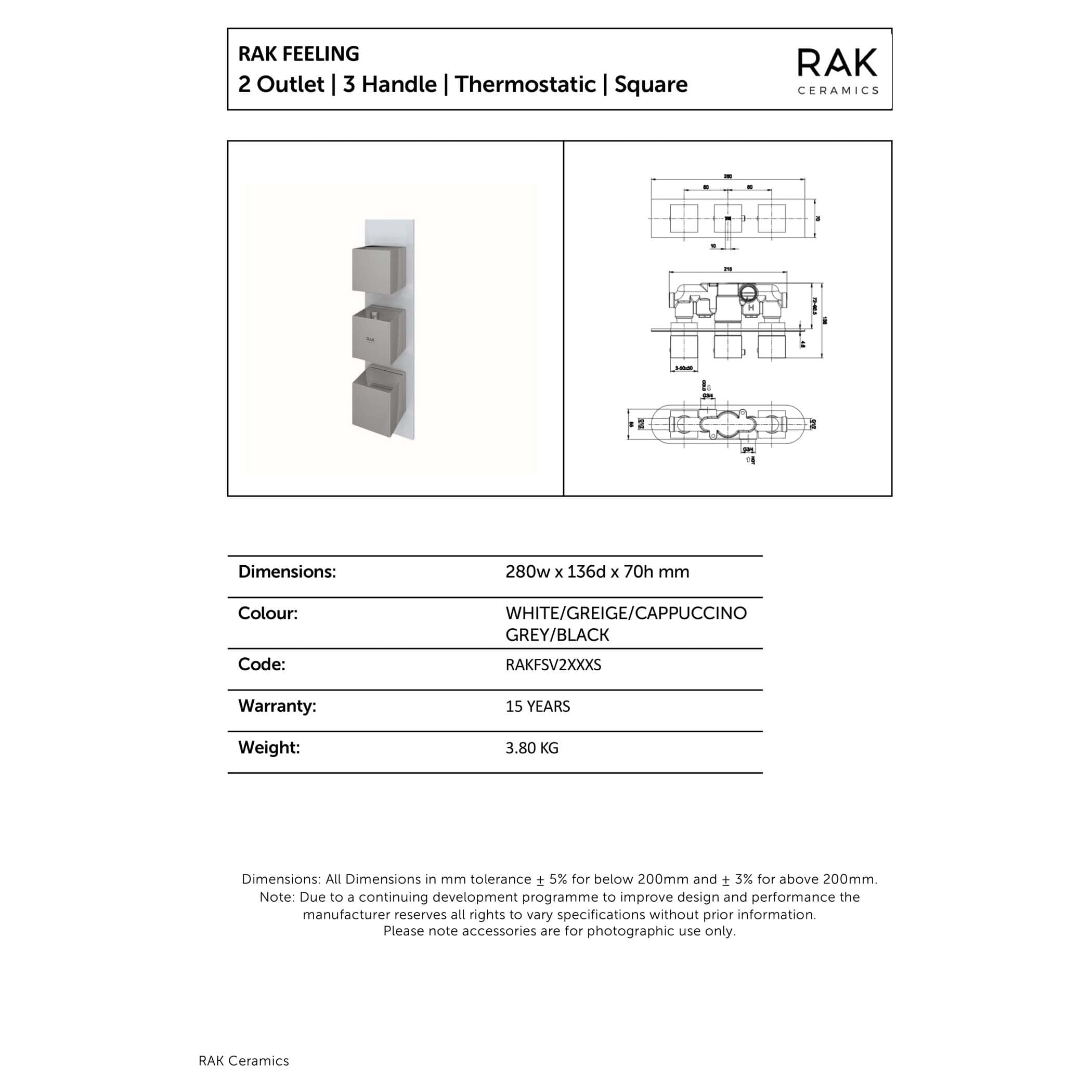 Contemporary bathroom wall-mounted fixture with three square ceramic outlets featuring modern handles, perfect for stylish bathroom decor.
