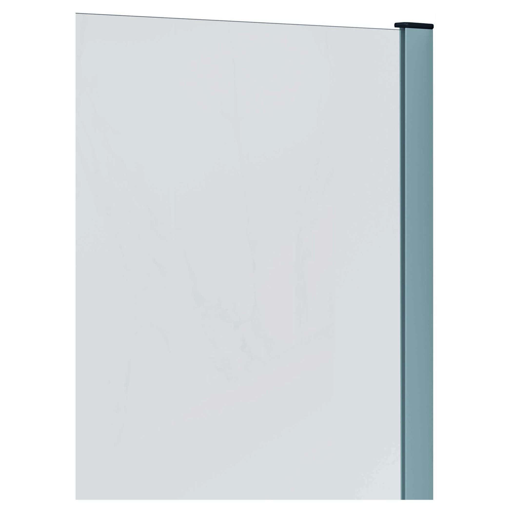 Clear glass shower screen with aluminium frame for modern bathroom bathroom renovation.