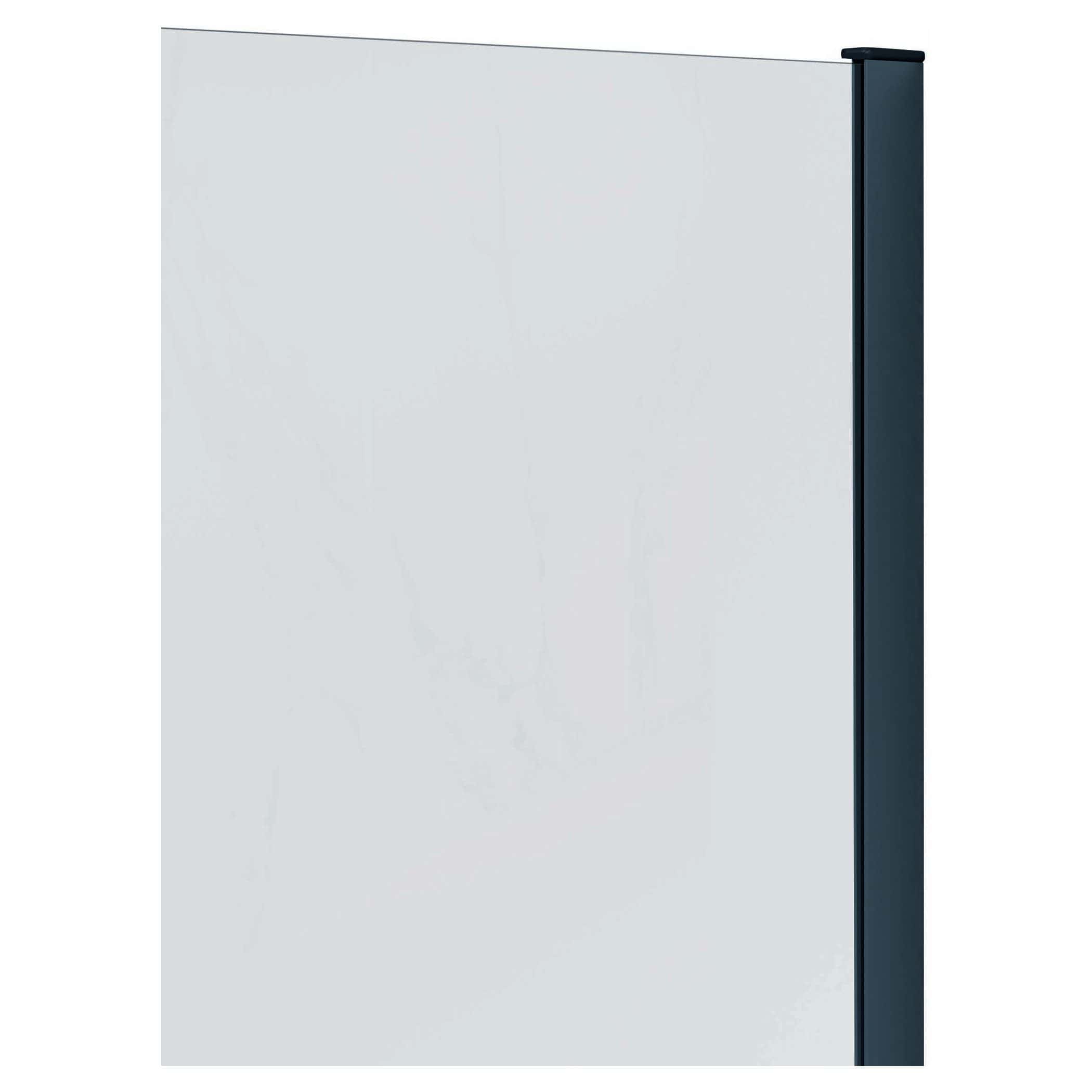 Sleek modern glass shower screen with a black frame for stylish bathroom waterproofing and privacy.