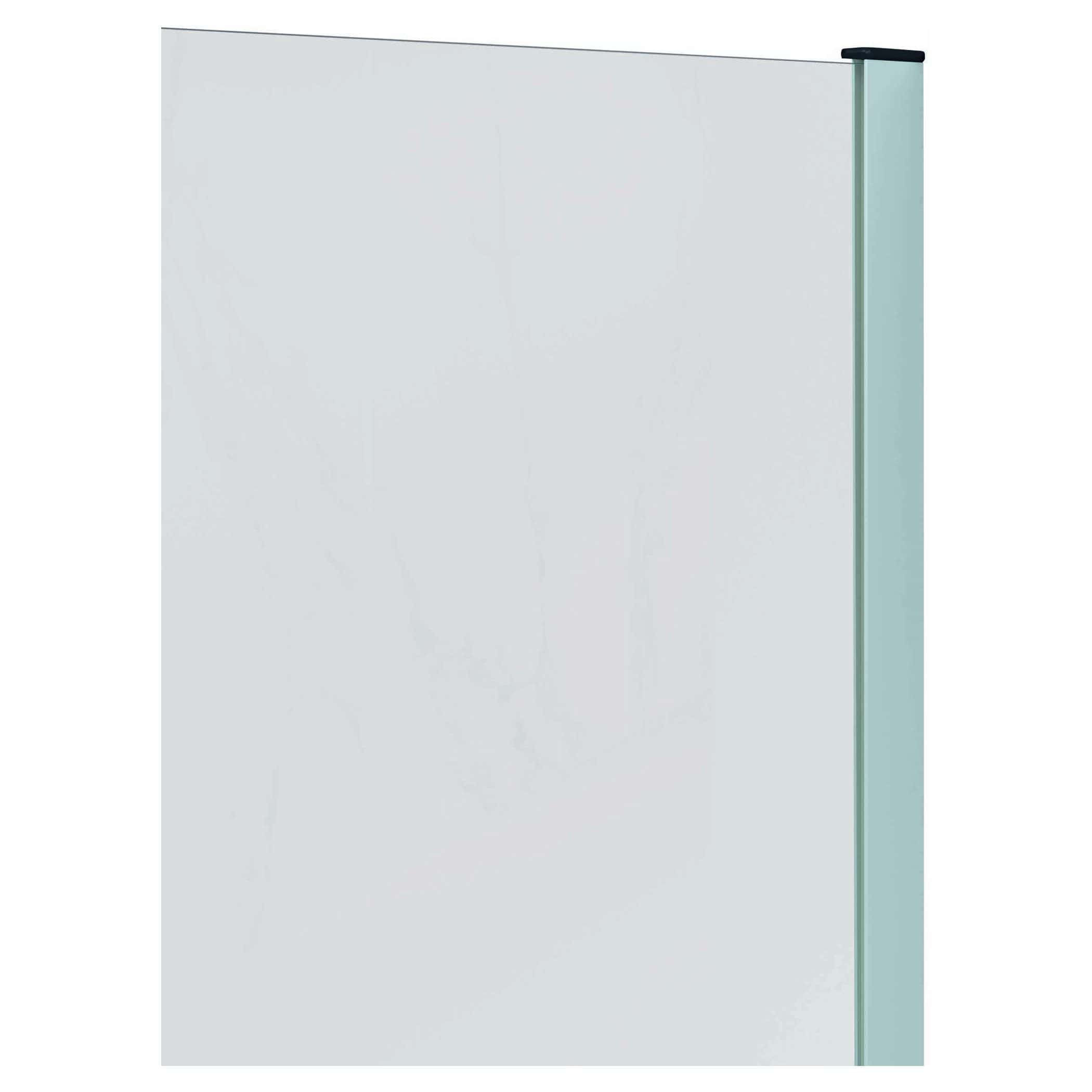 Clear glass shower partition with aluminium frame for modern bathroom renovation.