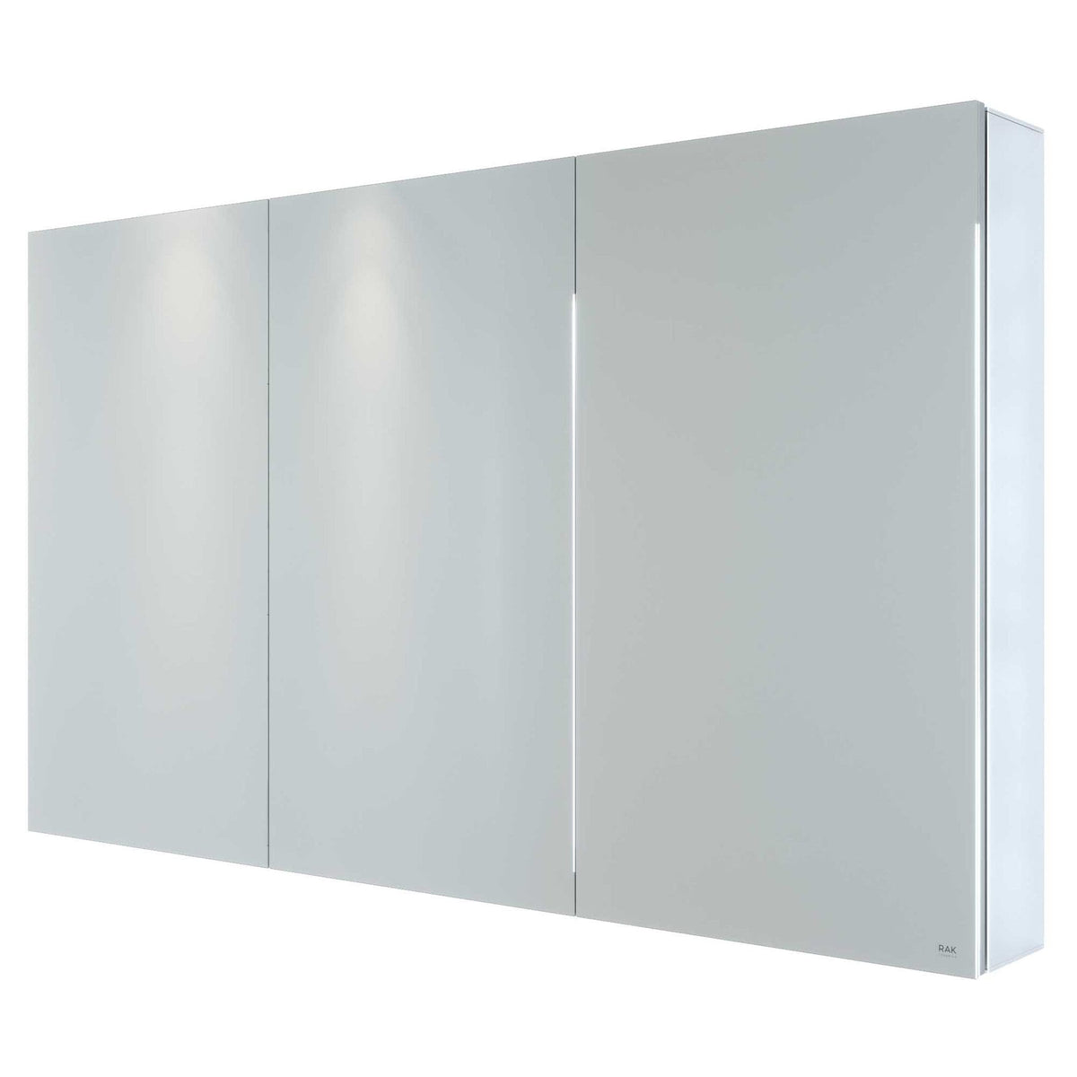 Mirror wardrobe with sleek, modern design for bathroom storage solutions. Ideal for minimalist bathrooms, offering ample space and clean aesthetics. Perfect for contemporary bathroom interiors.