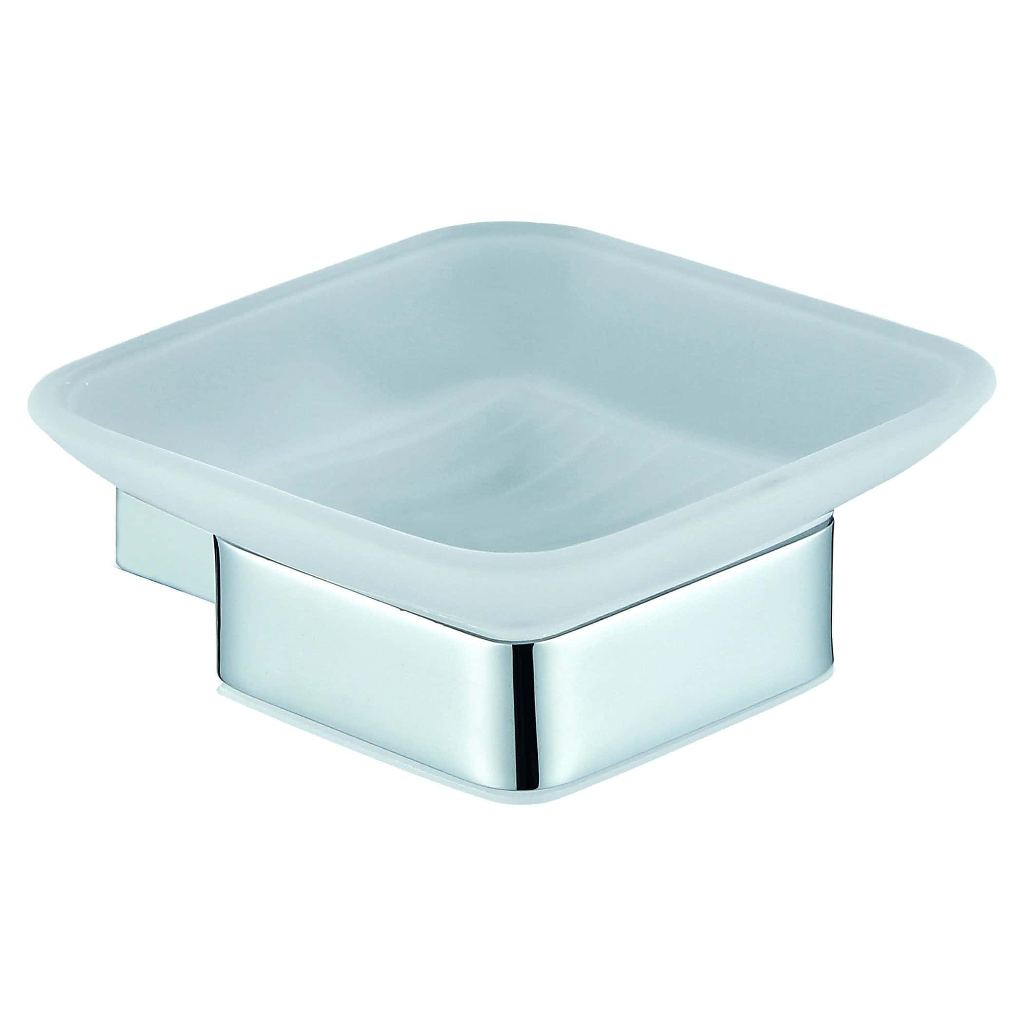 Shallow ceramic bathroom wash basin with chrome-finished metal base, modern design, suitable for contemporary bathroom decor.