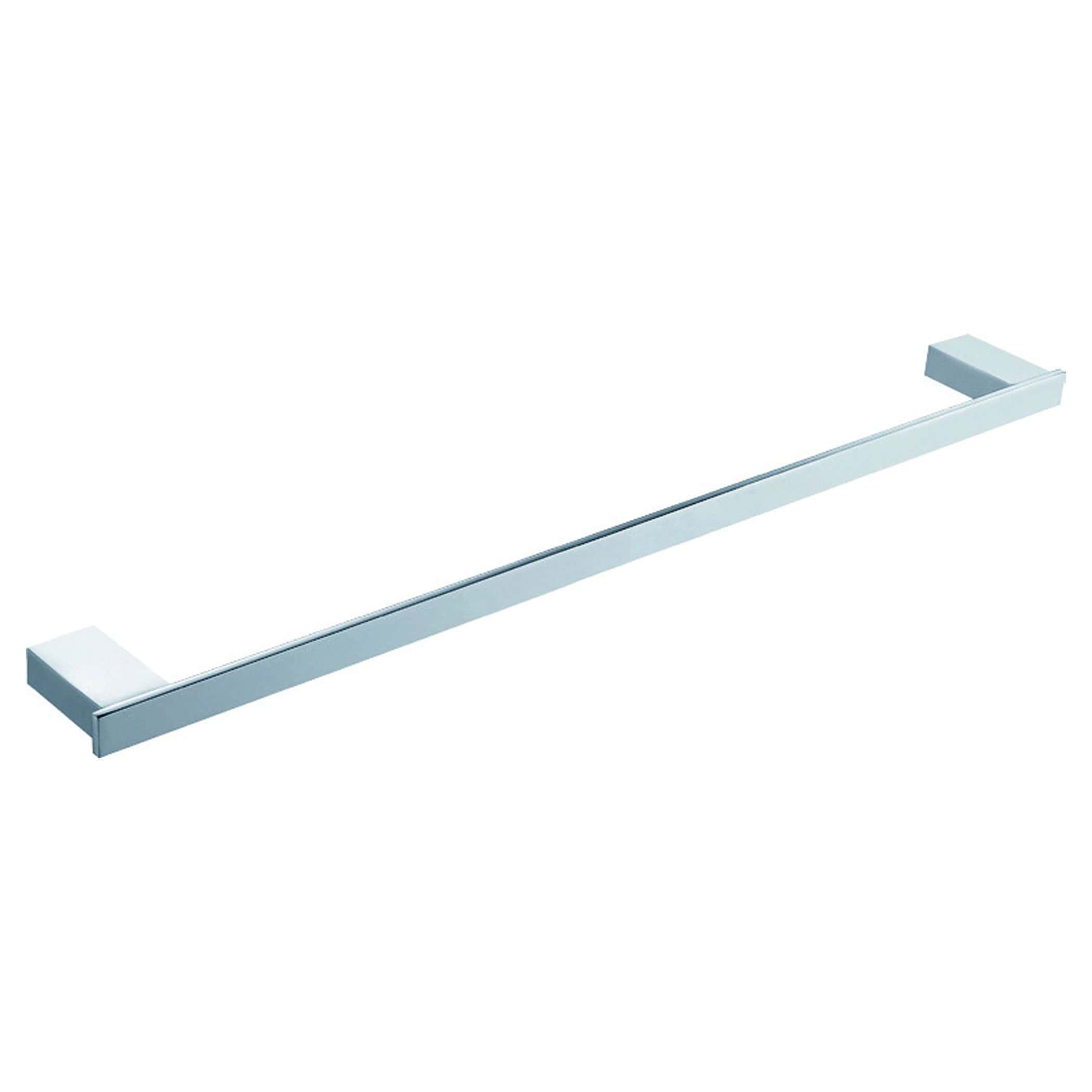 Sleek chrome bathroom grab bar for safety and support, designed for modern bathrooms with durable construction. Ideal for elderly or disabled individuals for added stability.