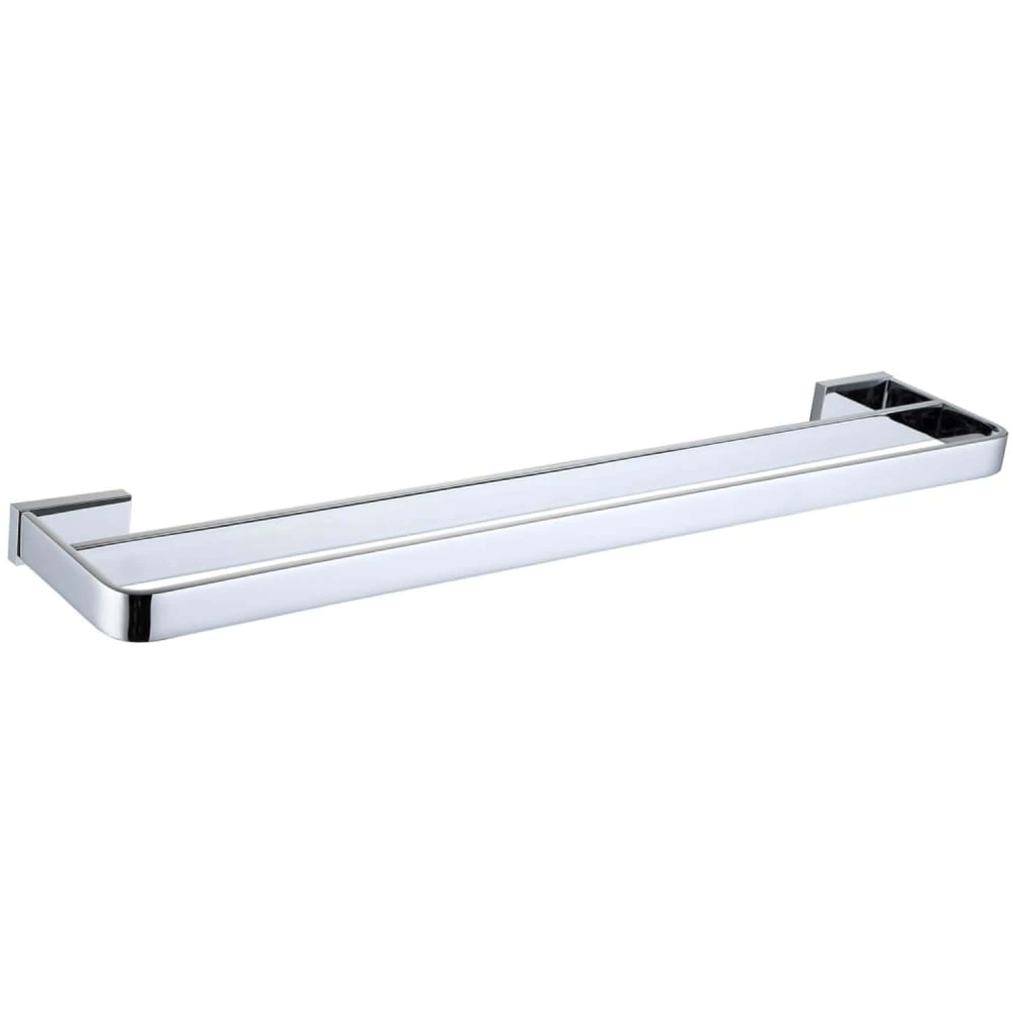 Shower towel rail in polished chrome finish, modern design for bathroom comfort and style. Suitable for hot and cold towels, easy to install. Ideal for contemporary bathroom spaces.