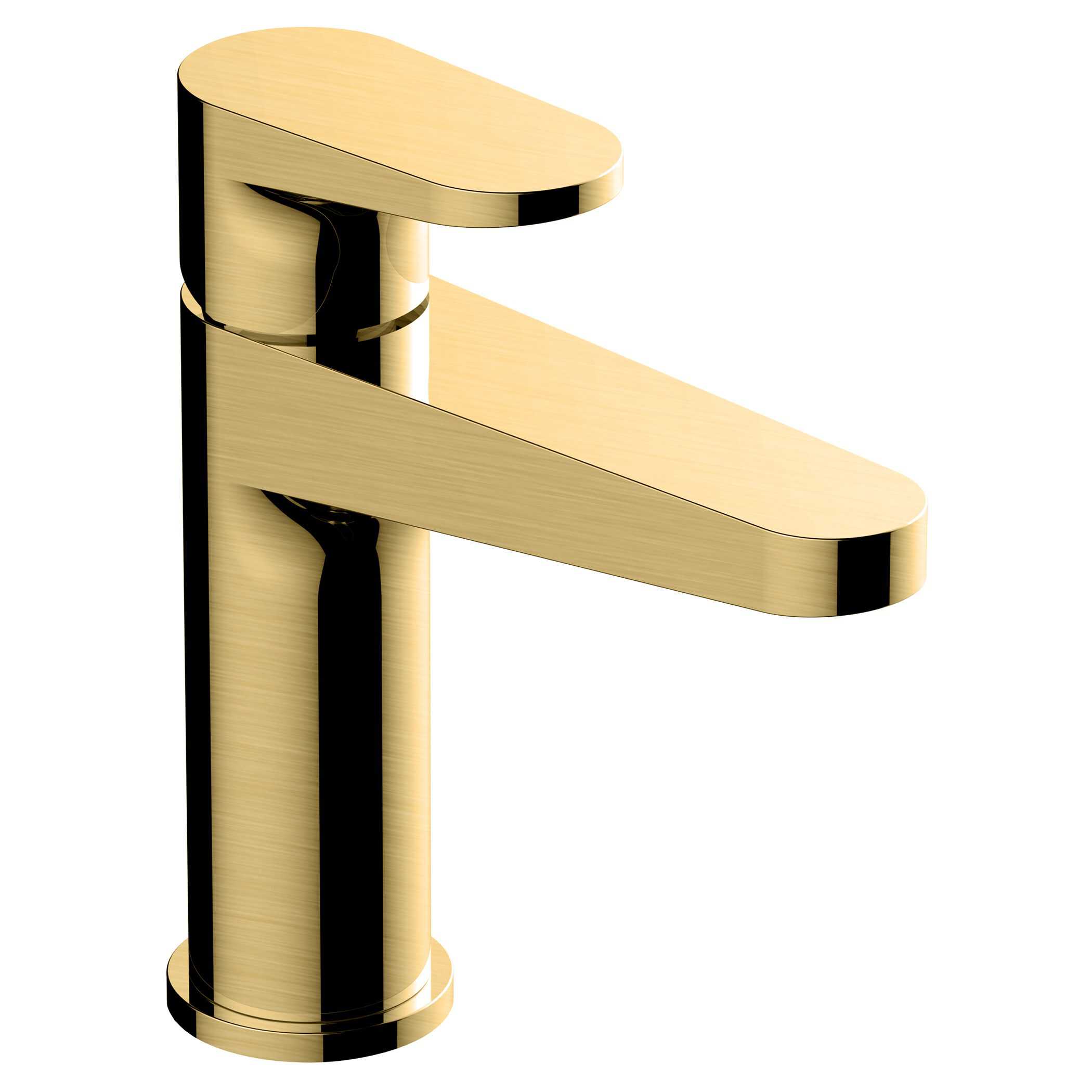 Luxurious gold bathroom sink tap with modern design, perfect for contemporary bathroom decor. High-quality brass construction and sleek finish for style and durability.