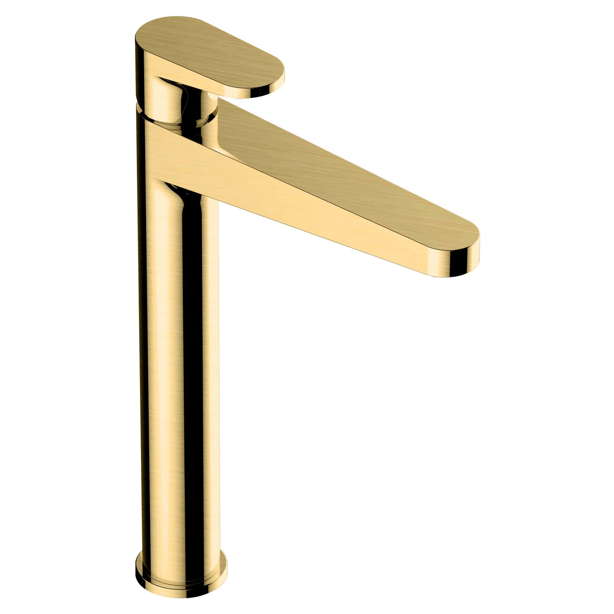 Brass bathroom tap, modern gold basin mixer, contemporary gold bathroom sink faucet.