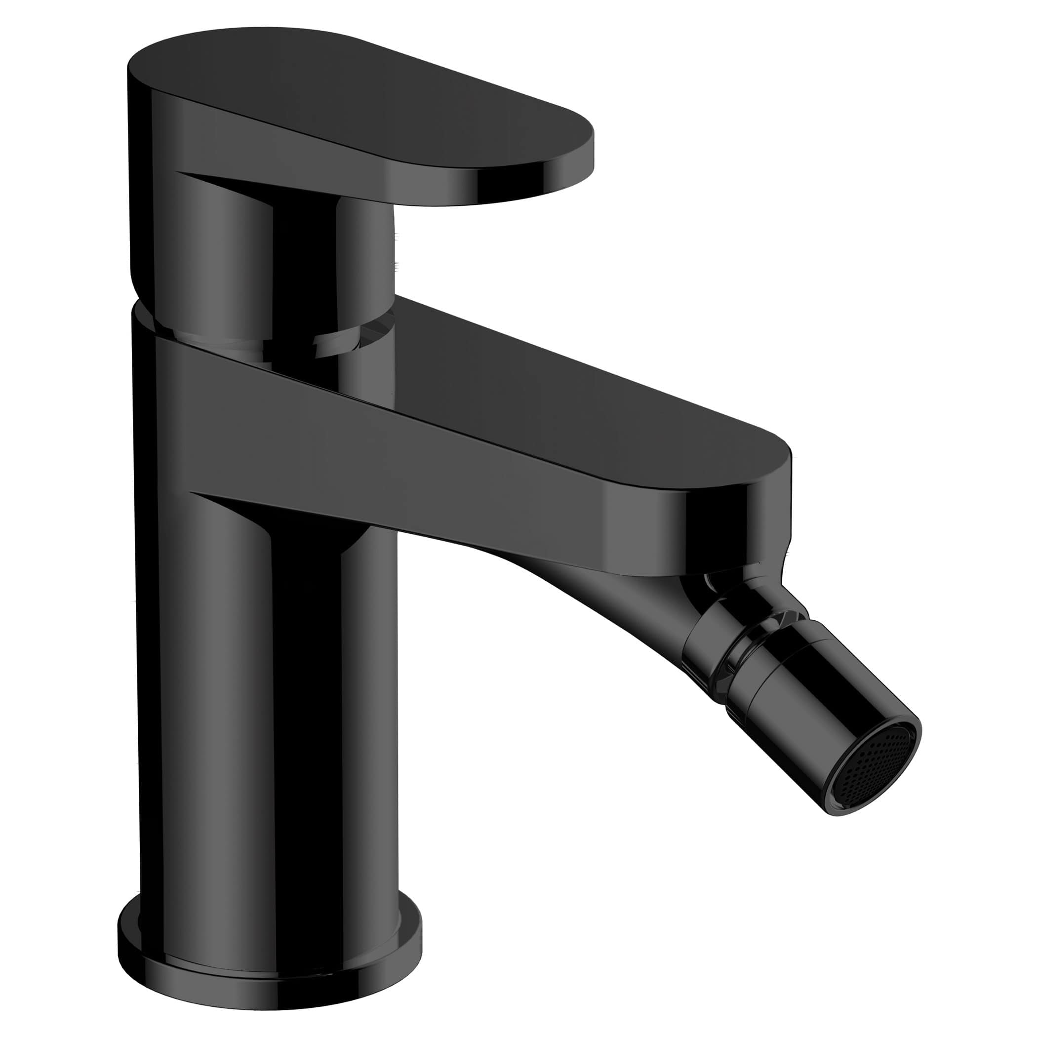 Sleek black bathroom sink tap with modern design, ideal for contemporary bathroom interiors and plumbing fixtures. Perfect for stylish and functional bathroom upgrades.